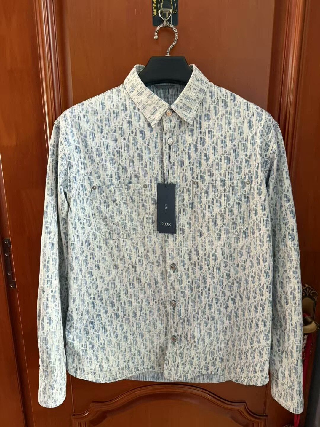 Dior dior blue and white logo shirt Size US L / EU 52-54 / 3 - 1 Thumbnail