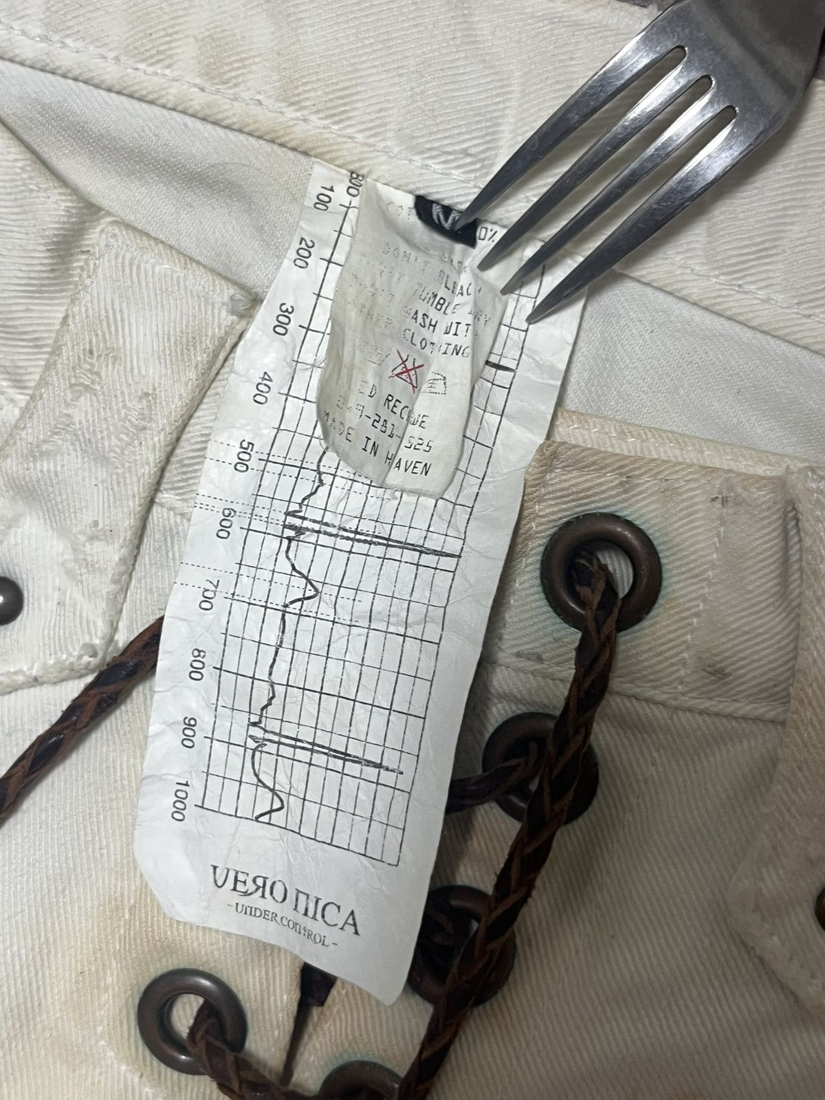 Japanese Brand Led Rechwe Veronica 2005 Guerrilla Wild Lace up Flares Size US 30 / EU 46 - 5 Thumbnail