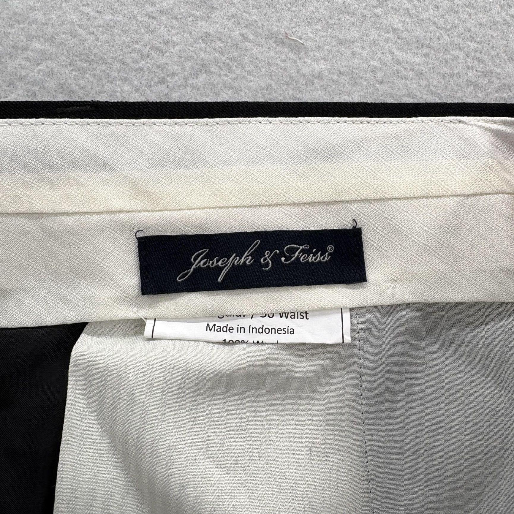 Joseph Joseph & Feiss Pants Mens 50 Black 100% Wool Pleated Business Unhemmed NWT Size US 34 / EU 50 - 4 Thumbnail