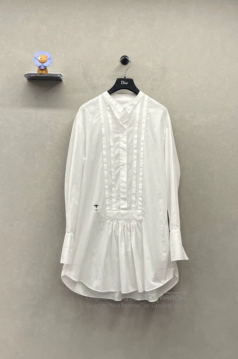 Dior Dior White long-sleeved shirt dress Size XS / US 0-2 / IT 36-38 - 1 Thumbnail