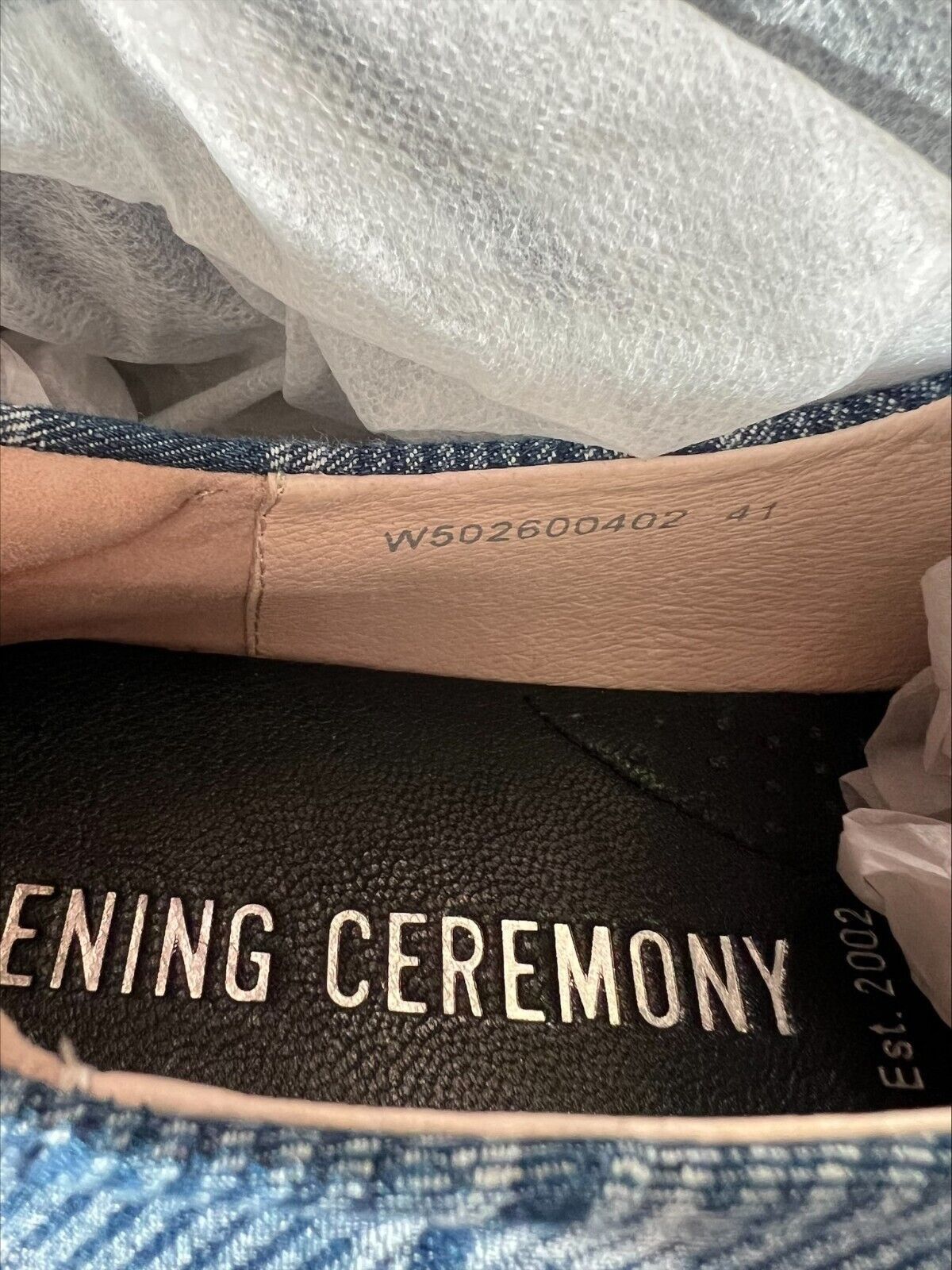 Opening Ceremony Denim Slip-On Platform Sneakers Size US 11 / IT 41 - 7 Thumbnail