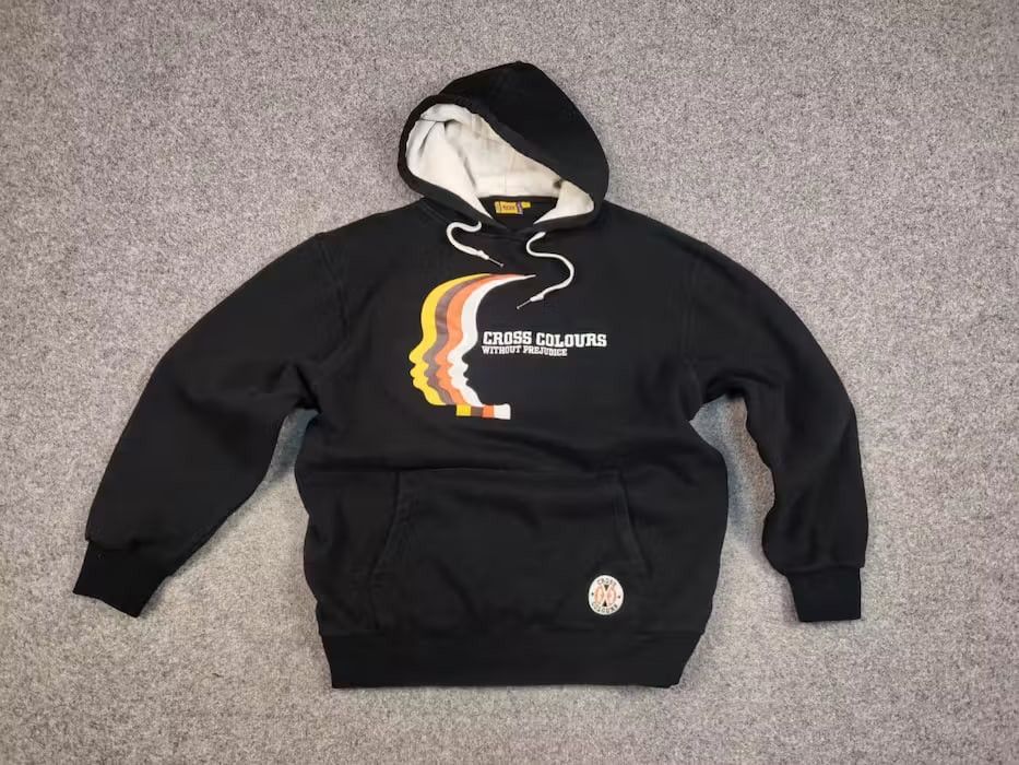 Cross Colours Vintage 90’s Cross Colours Without Prejudice Hip Hop Hoodie Size US L / EU 52-54 / 3 - 4 Thumbnail