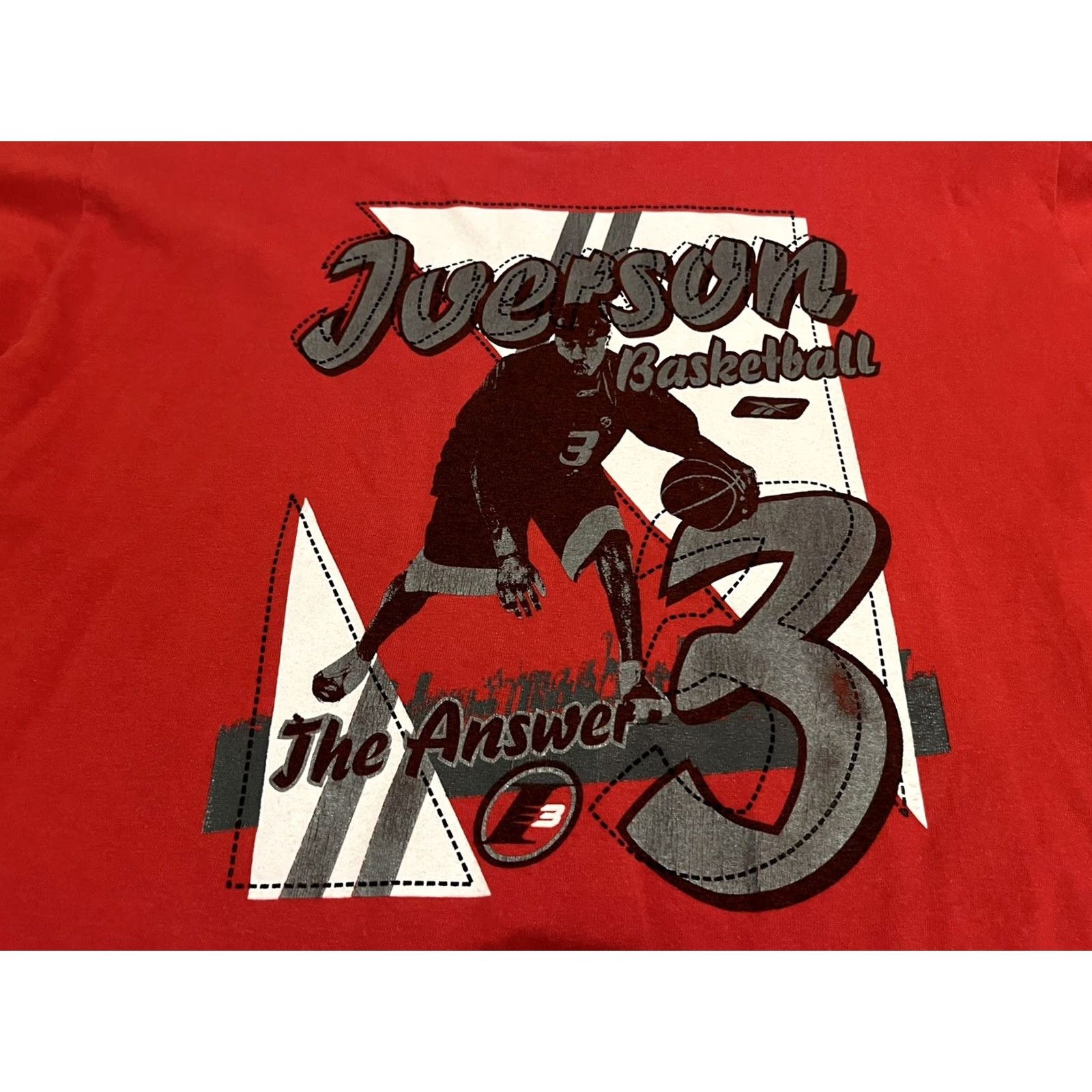 Reebok VINTAGE Reebok The Answer Shirt M Red Mens 90s Sports Tee Shirt Size US M / EU 48-50 / 2 - 4 Thumbnail