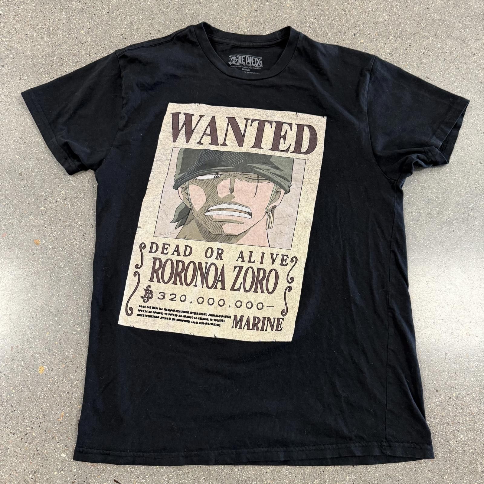 One Piece Rare One Piece Roronoa Zoro WANTED Poster T-Shirt - M Size US M / EU 48-50 / 2 - 1 Thumbnail