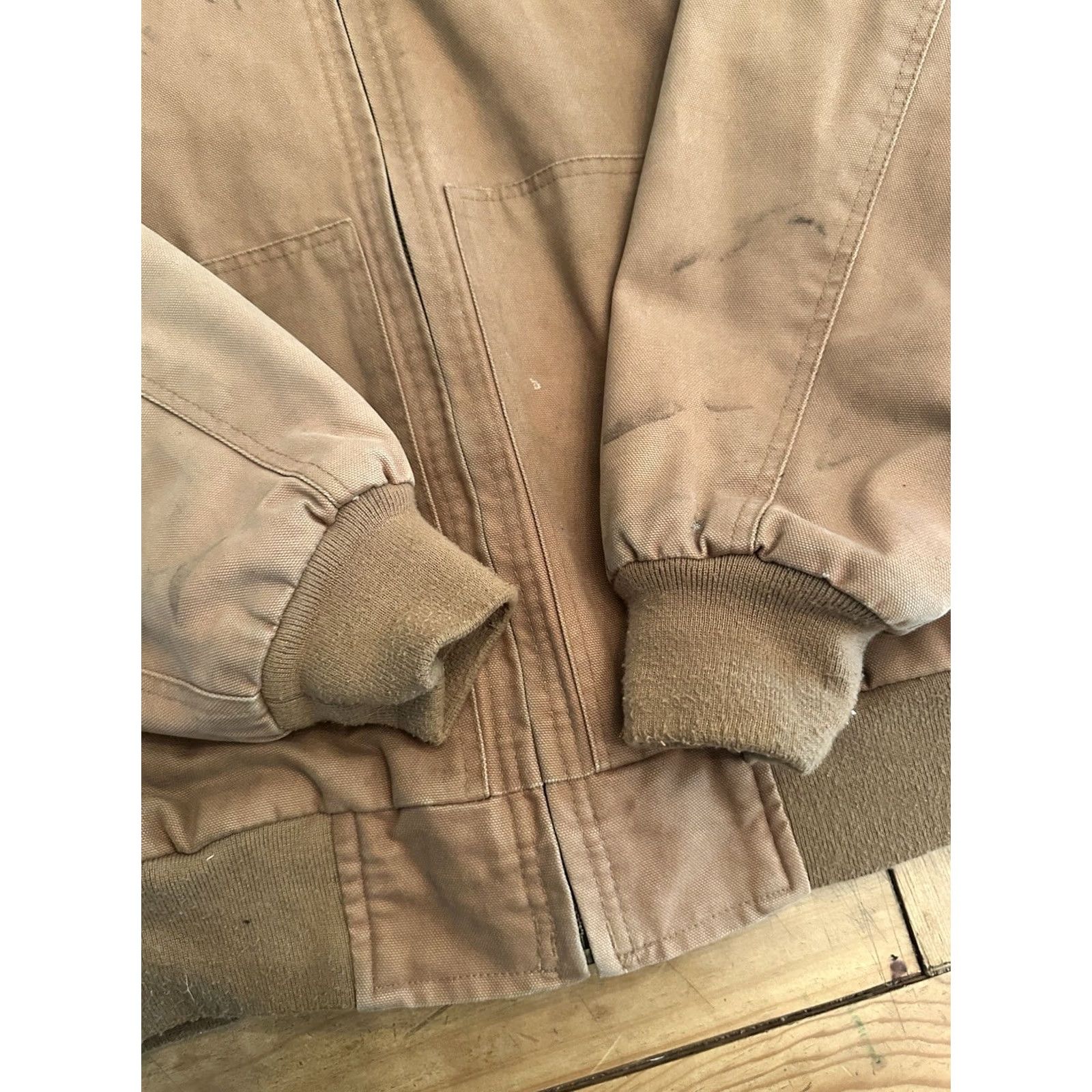 Equipment VINTAGE Swingster Jacket L Brown Canvas Distressed Quilt Lined Workwear Shirt Mens Regular Brown Size US L / EU 52-54 / 3 - 3 Thumbnail