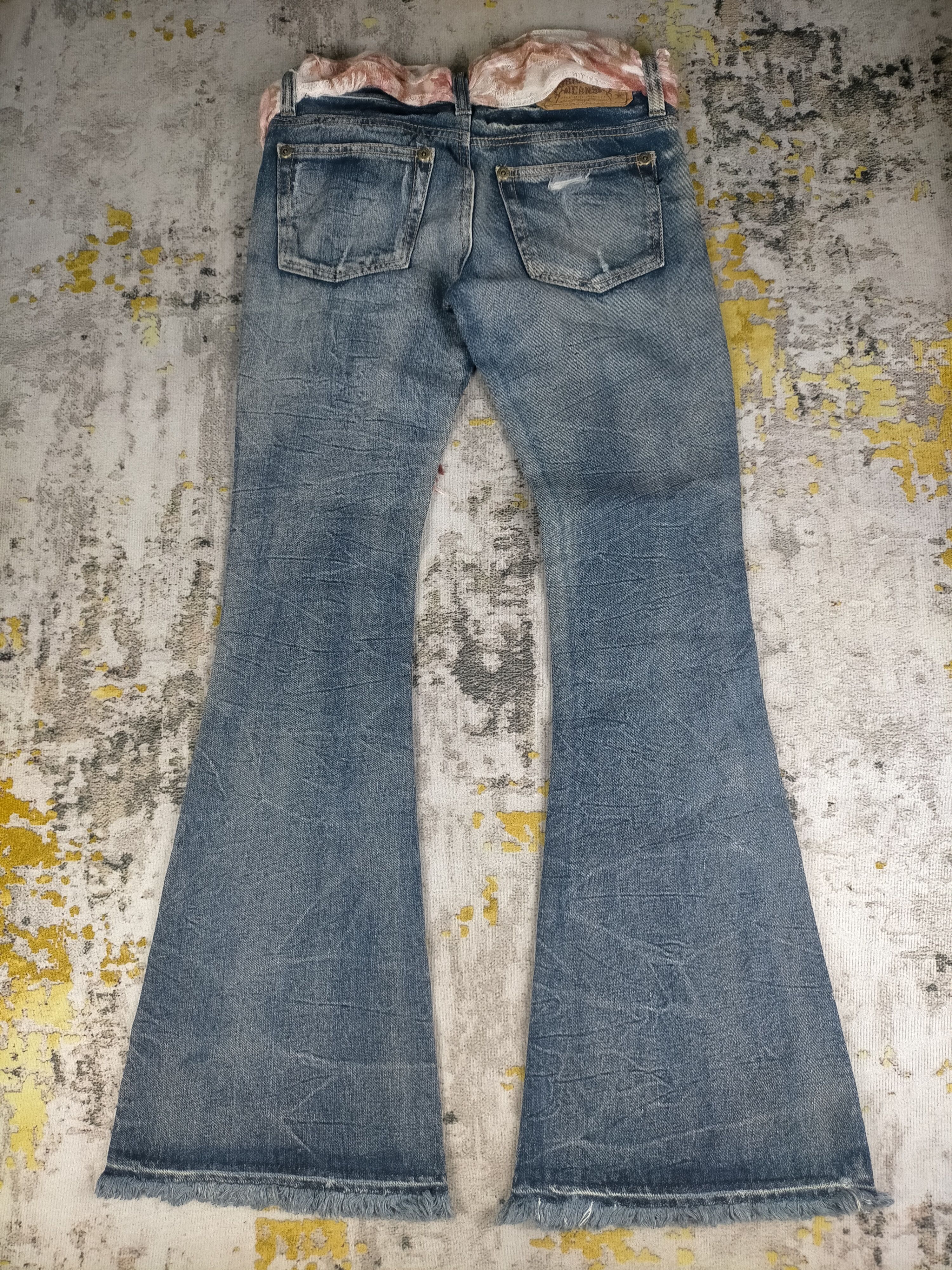 Tornado Mart Vintage Like New Super Flare Distressed Washed Jeans Size 28" / US 6 / IT 42 - 4 Thumbnail