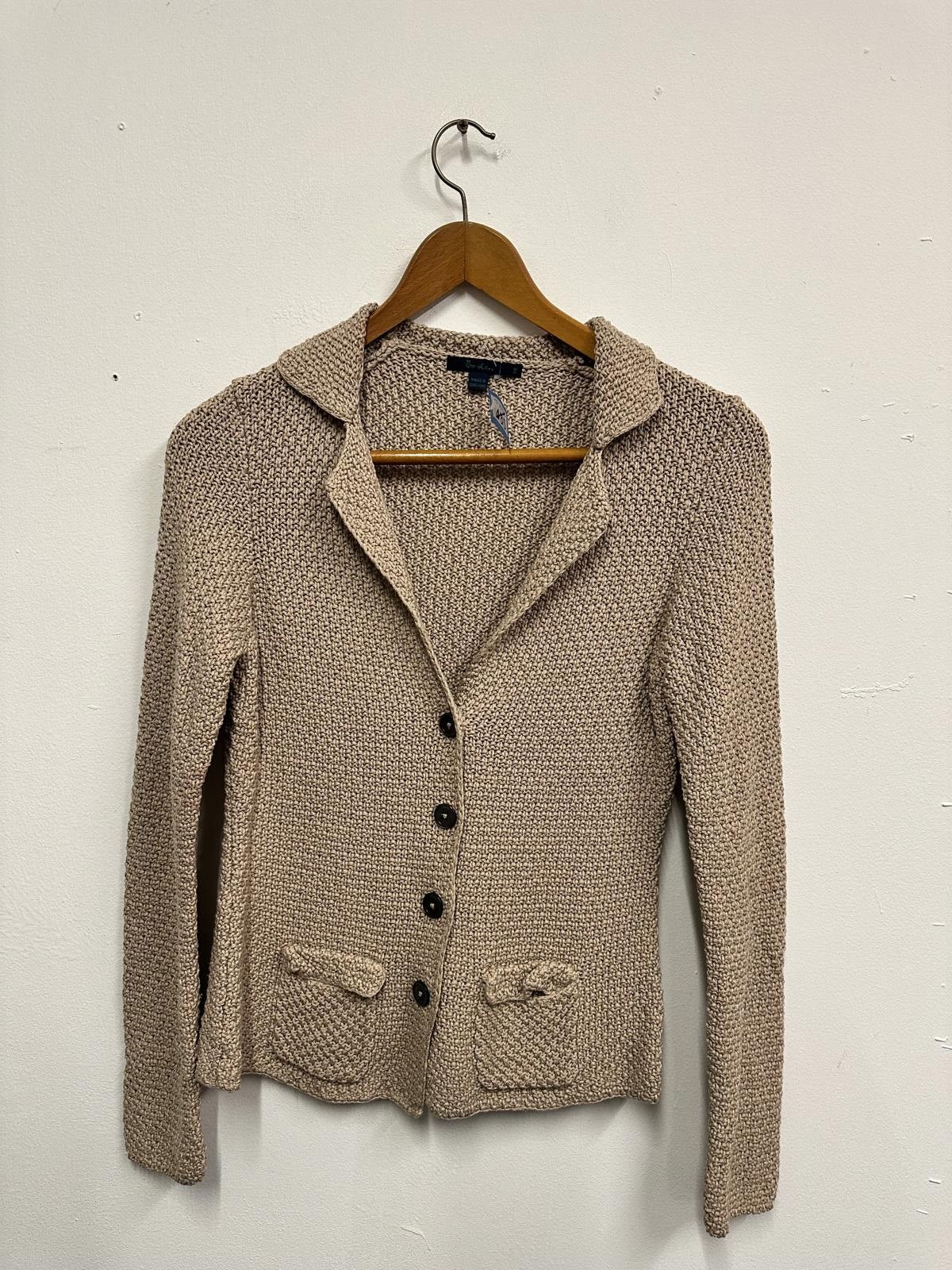 Boden Boden Beige Textured Knit Button-Up Cardigan Size M / US 6-8 / IT 42-44 - 1 Thumbnail
