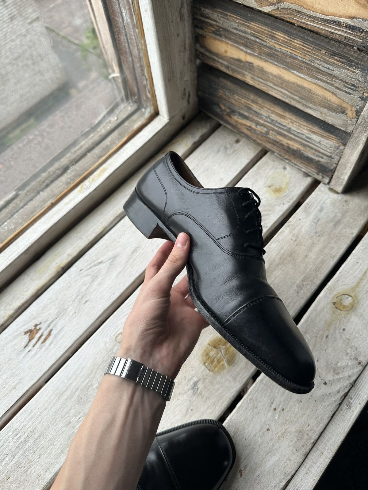 Bally LUXURY 🚨 BALLY VNTG SHOES MEN BLACK LUXURY SHELSEY RARE Size US 9 / EU 42 - 12 Thumbnail
