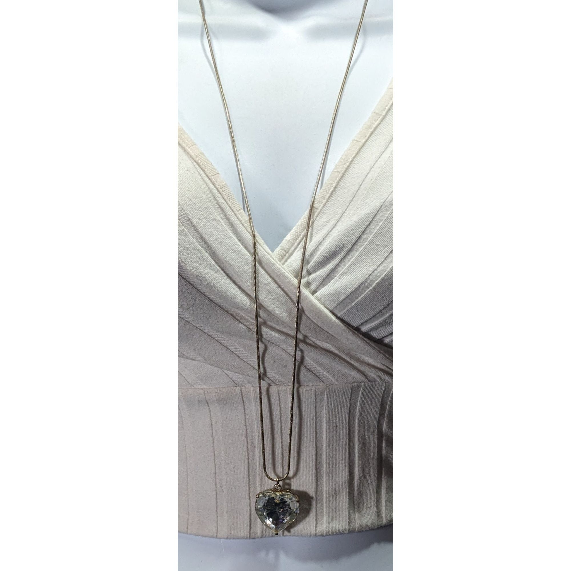 Other Coquette Glam Chunky Heart Gemmed Pendant Necklace Size ONE SIZE - 6 Thumbnail