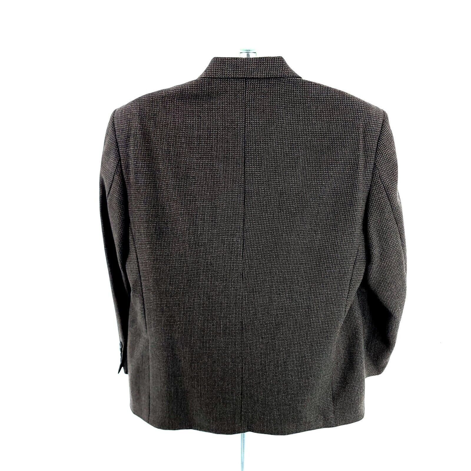 Pronto Uomo Pronto Uomo Tweed Wool 2 Button Sport Coat 44R Brown Blue Ta Size 44R - 7 Thumbnail