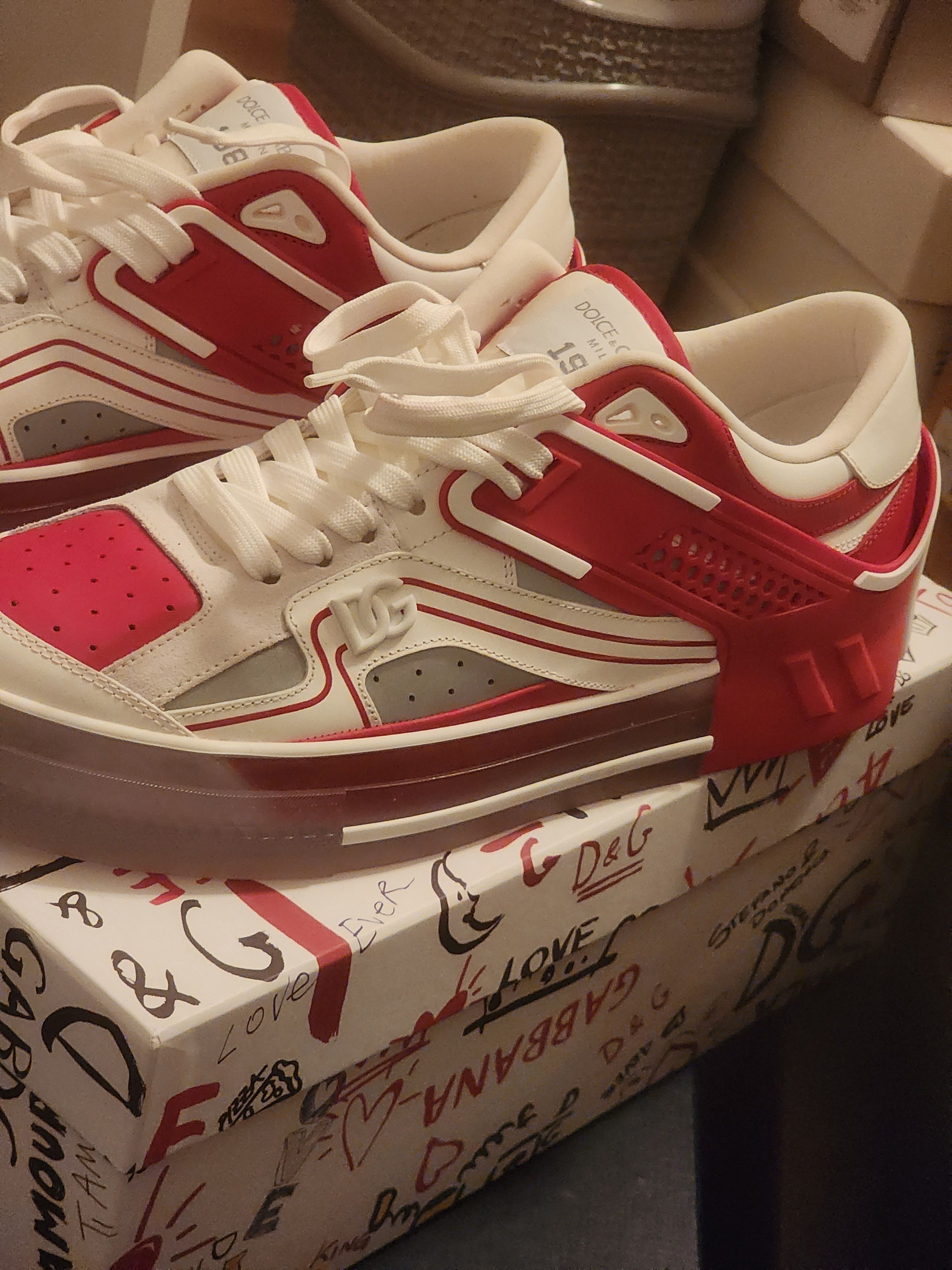 image of Dolce Gabbana Shoes in Red/White, Men's (Size 11)