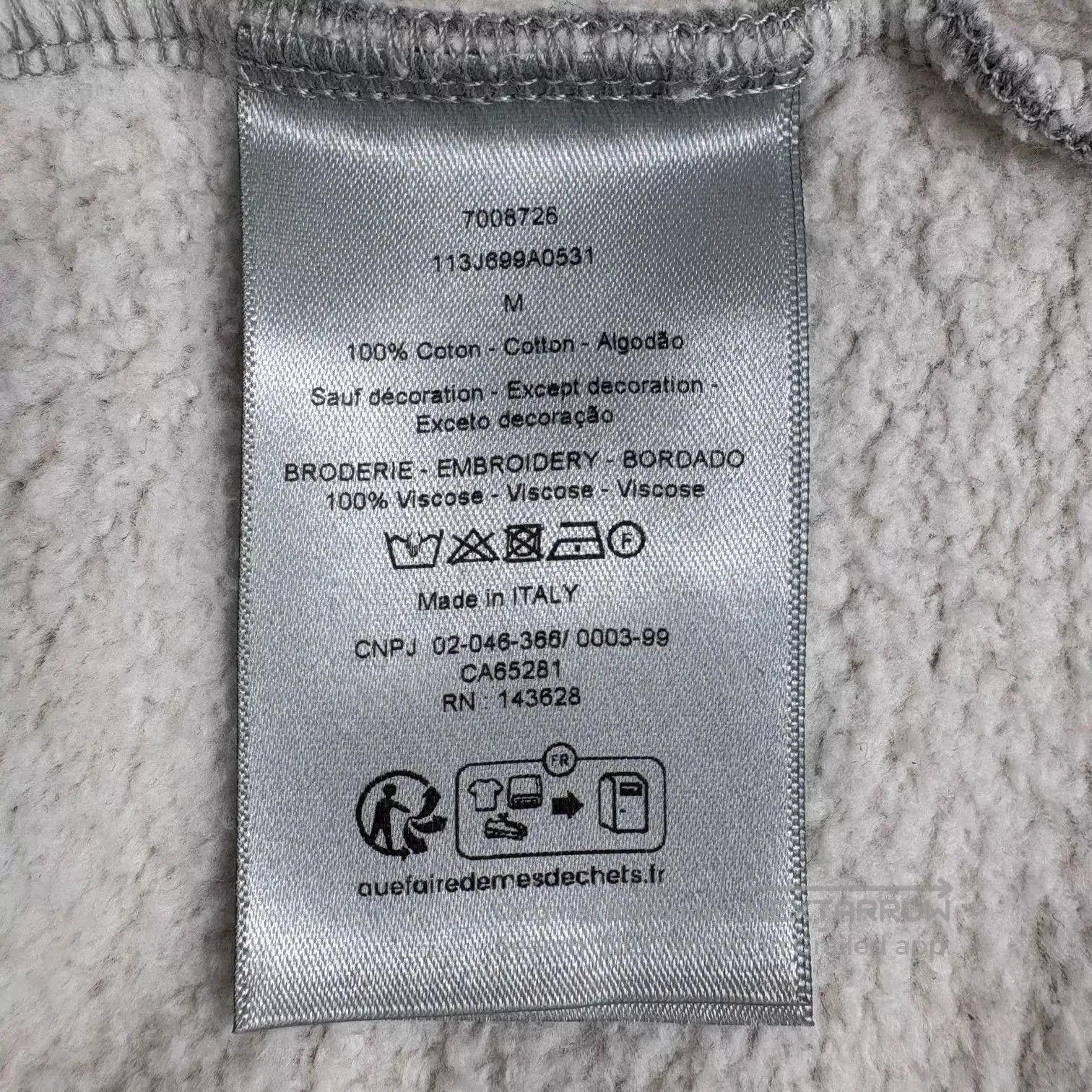 Dior Gray Crewneck Sweatshirt with Embroidered Logo. Size US M / EU 48-50 / 2 - 4 Thumbnail