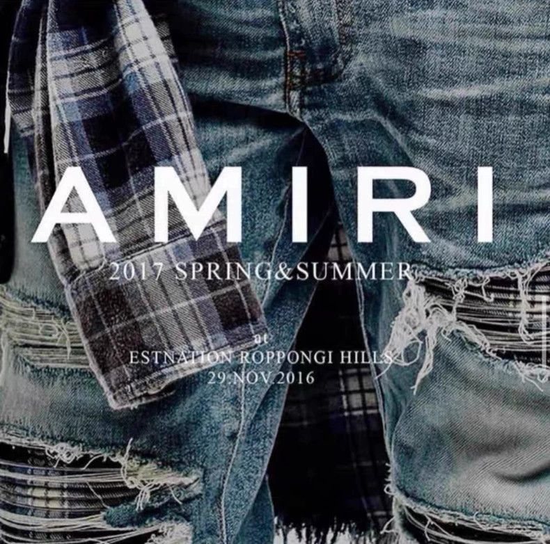 Amiri Amiri 17ss blue checkered flannel destroy shirt Size US XL / EU 56 / 4 - 6 Thumbnail