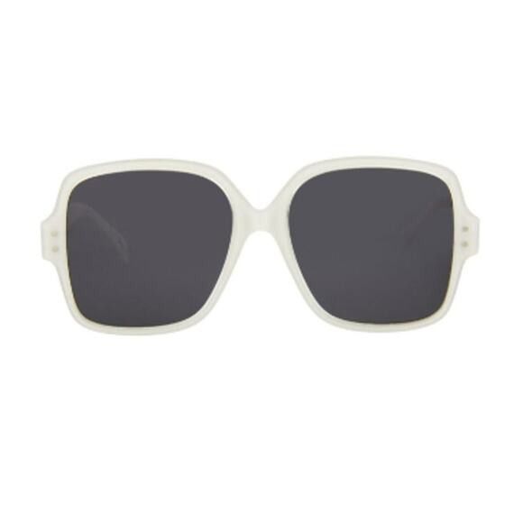 Alaia Alaïa Azzedine White Perforated Square Sunglasses white grey Size ONE SIZE - 1 Thumbnail