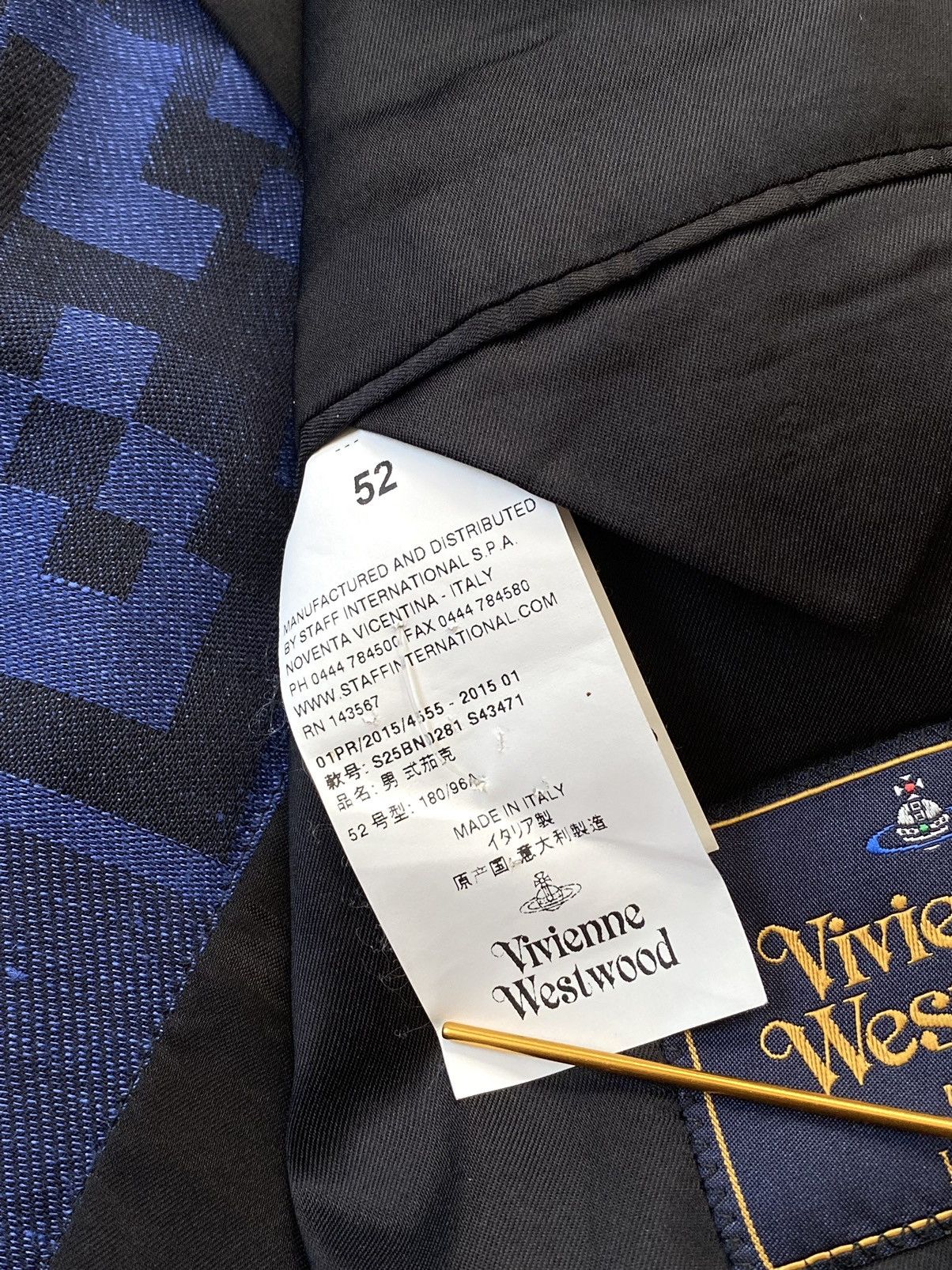 Vivienne Westwood 🔥SS2015 Vivienne Westwood Man “Pixelated” Blazer Jacket Navy Size US L / EU 52-54 / 3 - 11 Thumbnail