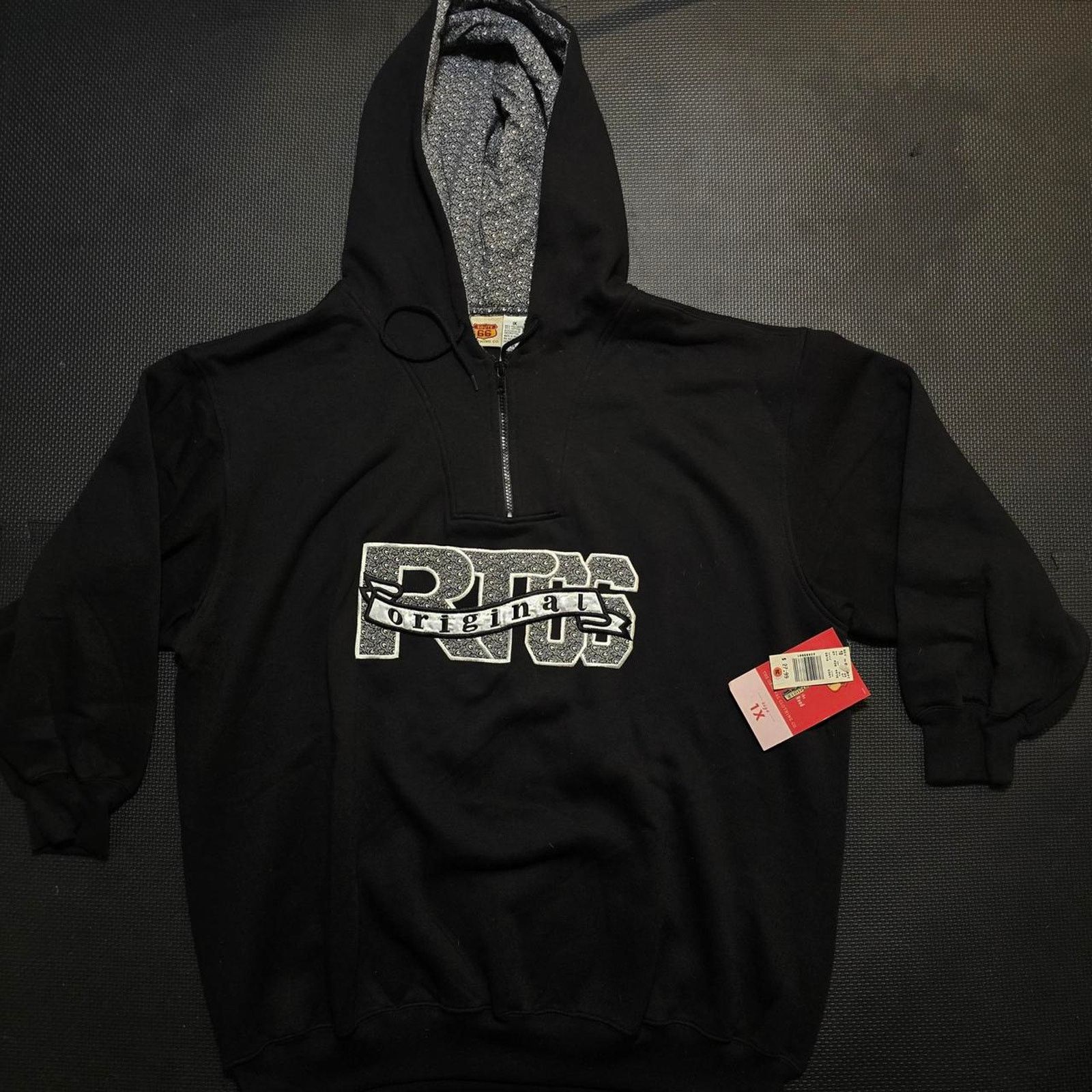 Route 66 Vintage 1994-95 Black Route 66 quarter zip hoodie WITH TAGS! Size US XL / EU 56 / 4 - 1 Thumbnail