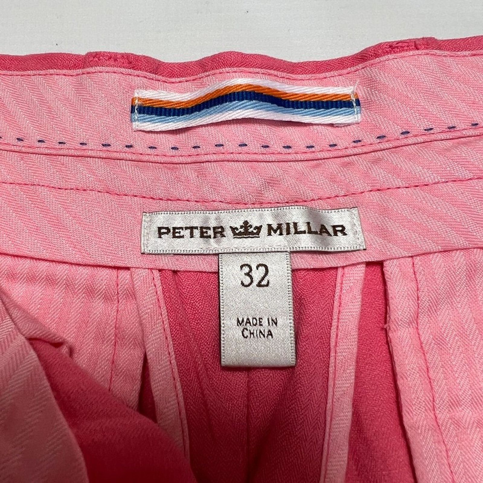 Peter Millar Peter Millar Linen Silk Chino Shorts Coral Pink Size 32 Size US 32 / EU 48 - 3 Thumbnail