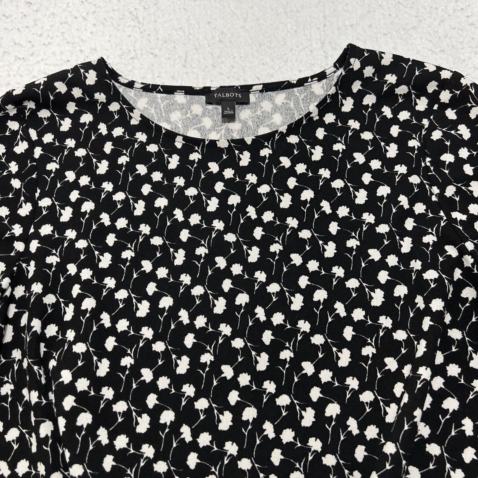 Other Talbots Large Lightweight Stretch Tie Front Floral Top Size L / US 10 / IT 46 - 2 Thumbnail