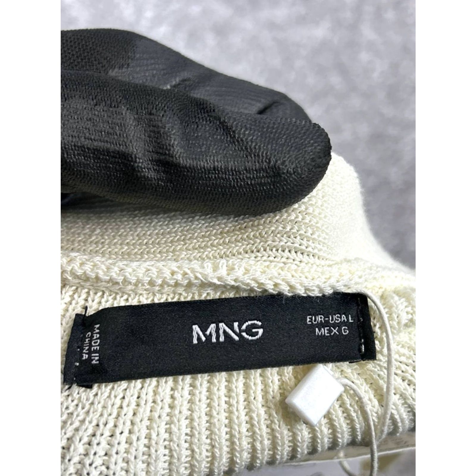 Vintage Mng Cotton Knit Midi Dress Womens Large Beige Sleeveless Cowl Neck Casual Summer Size L / US 10 / IT 46 - 3 Thumbnail
