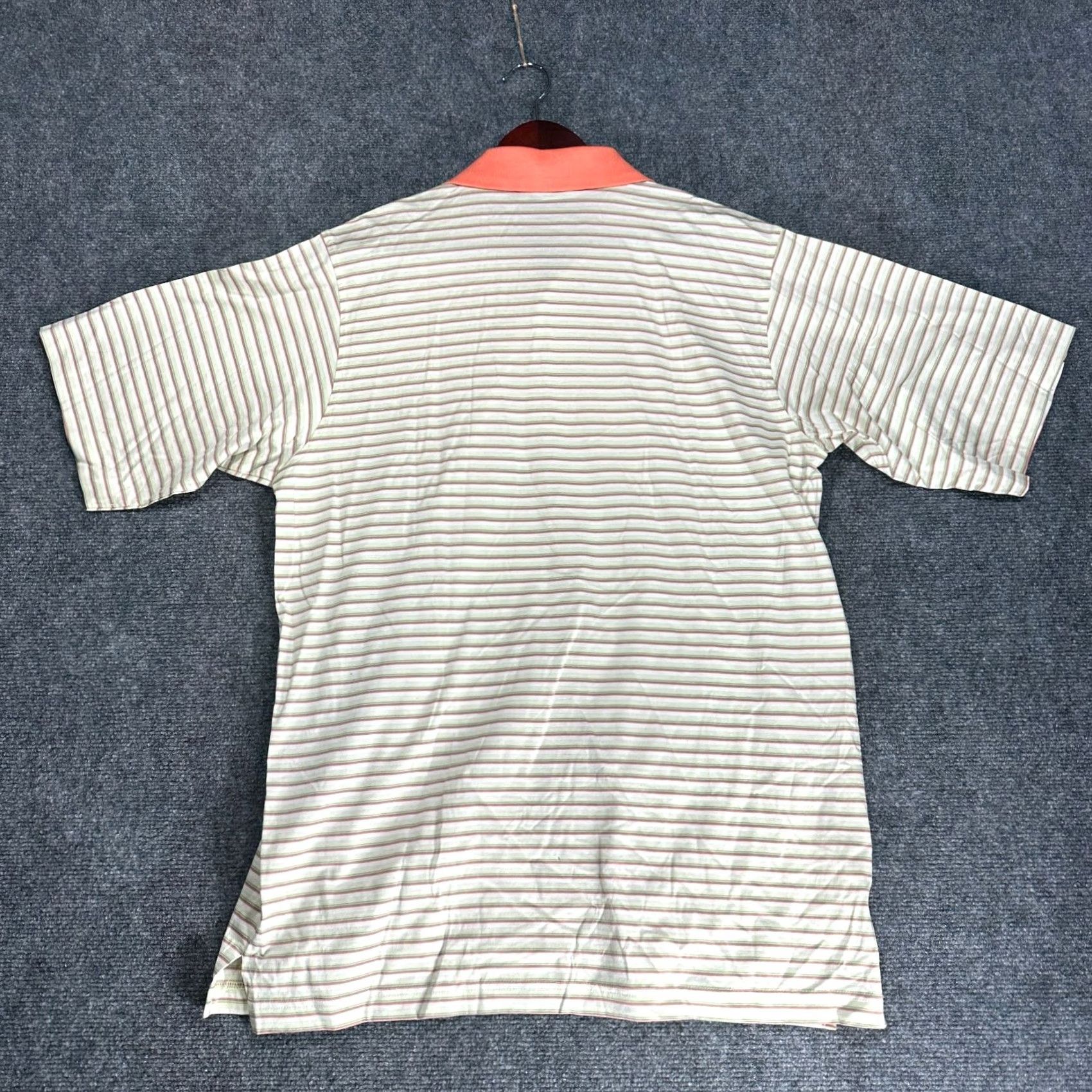 Vintage Carnoustie Polo Shirt Mens M Short Sleeve Green Orange Stripe Cotton Golf Size US M / EU 48-50 / 2 - 5 Thumbnail