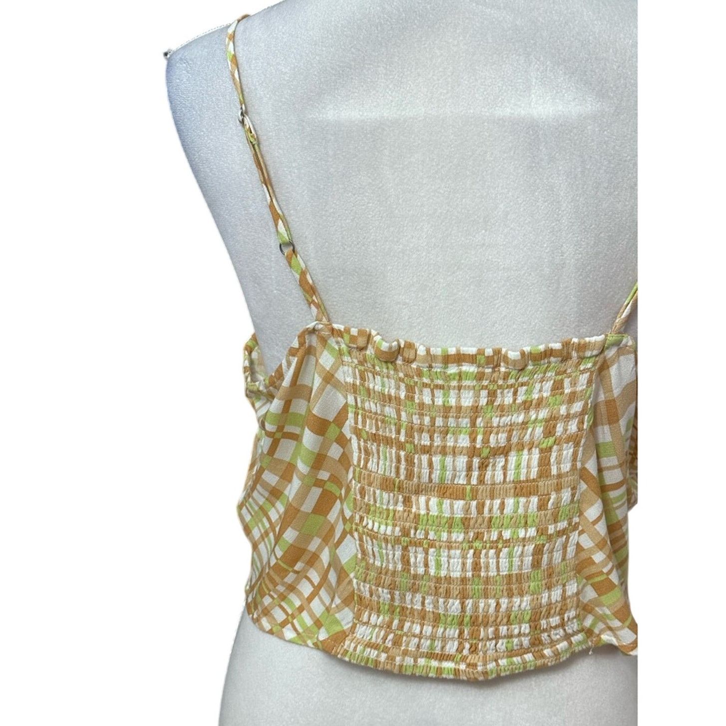 Other BP Crop Top Spaghetti Strap Plaid Pattern Multicolor 1X NWOT Size XL / US 12-14 / IT 48-50 - 5 Thumbnail