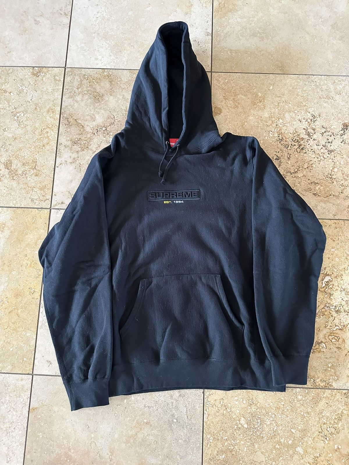 image of Supreme Hoodie in Black, Men's (Size XL)