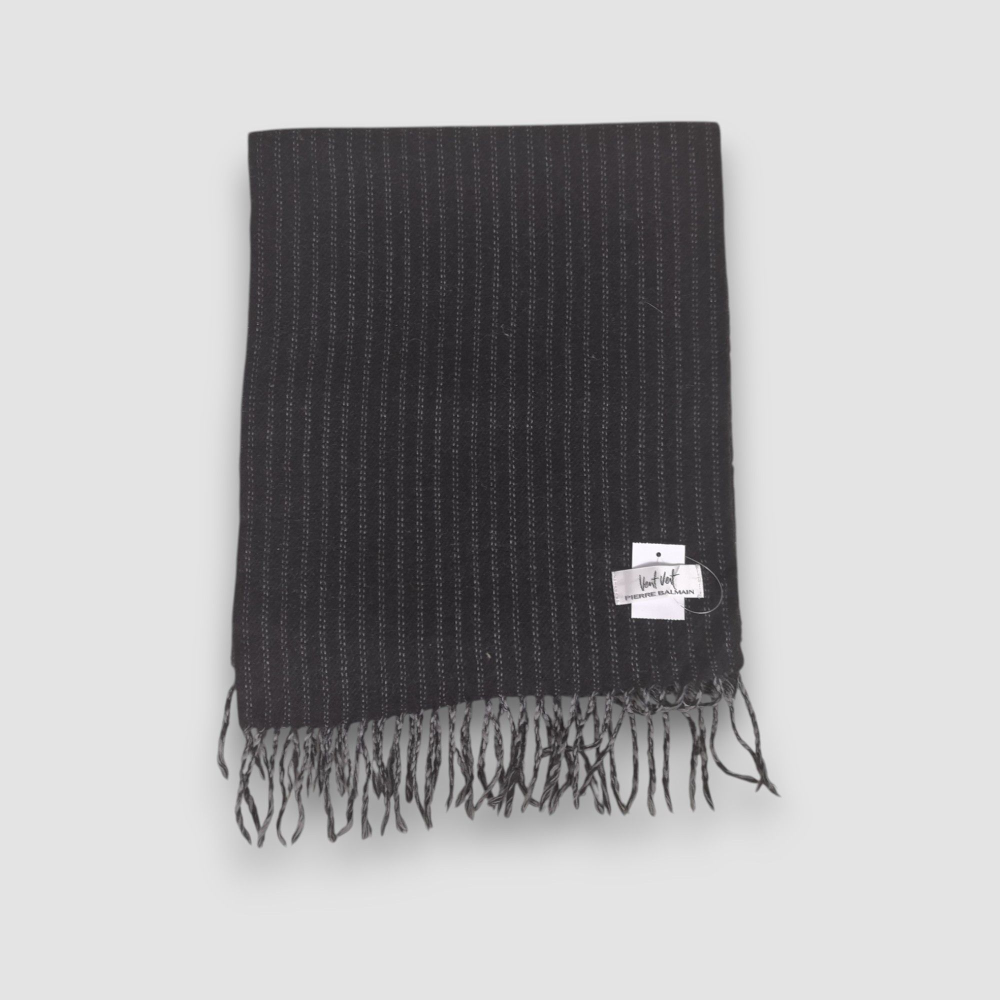 Japanese Brand Vintage Pierre Balmain Scarf Wool Cashmere Muffler Scarves Size ONE SIZE - 2 Thumbnail