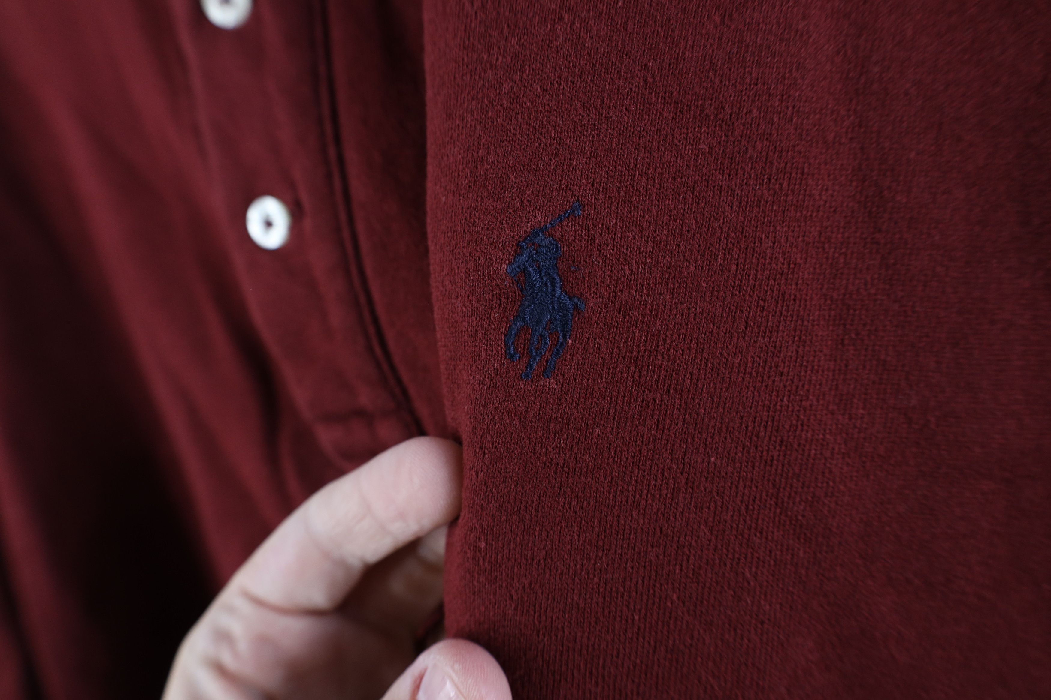Polo Ralph Lauren Vintage 90s Ralph Lauren Collared Pullover Sweatshirt Red Size US L / EU 52-54 / 3 - 4 Thumbnail