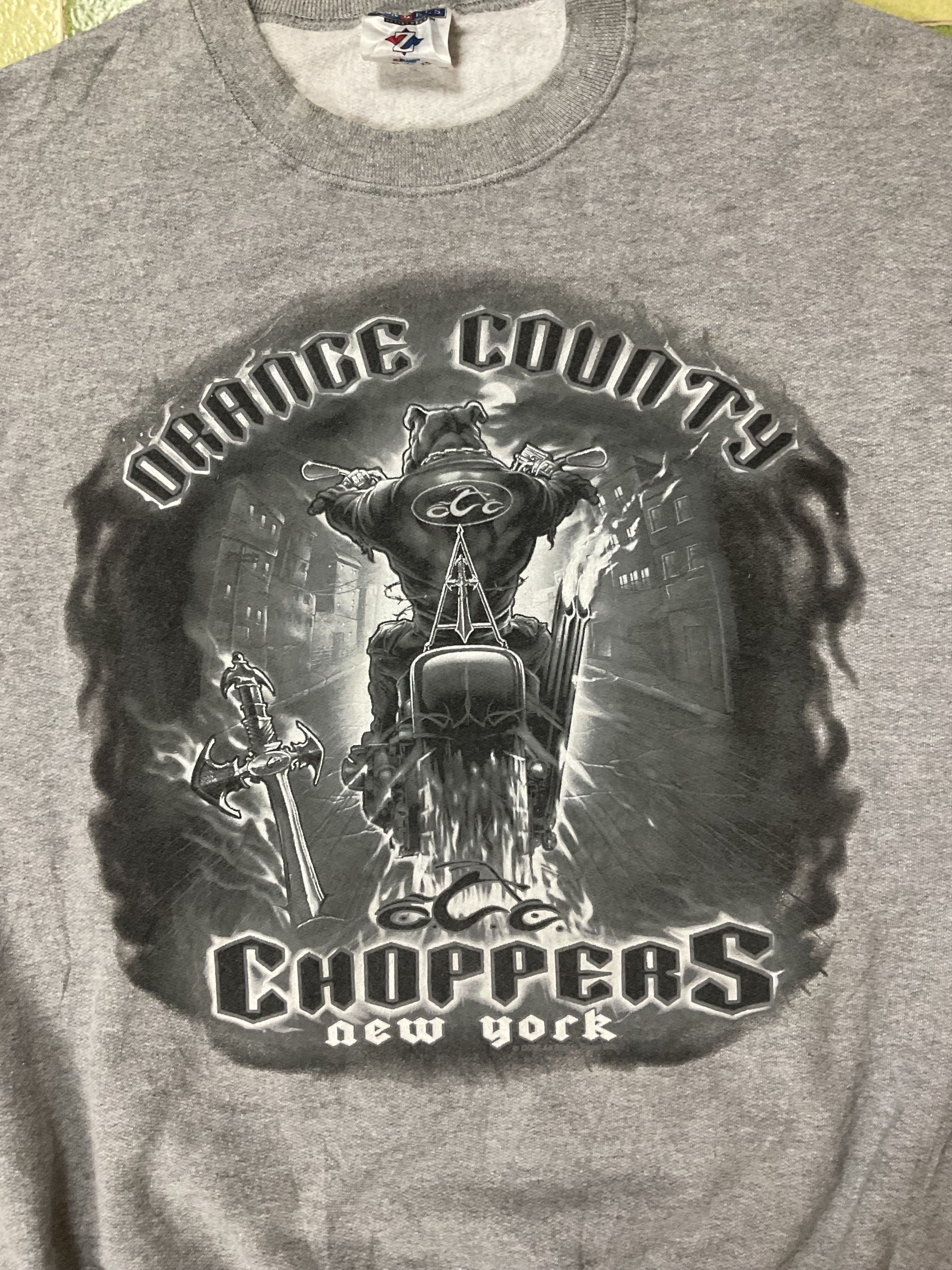 Harley Davidson Vintage Orange County Choppers New York Sweatshirt Size US XL / EU 56 / 4 - 2 Thumbnail