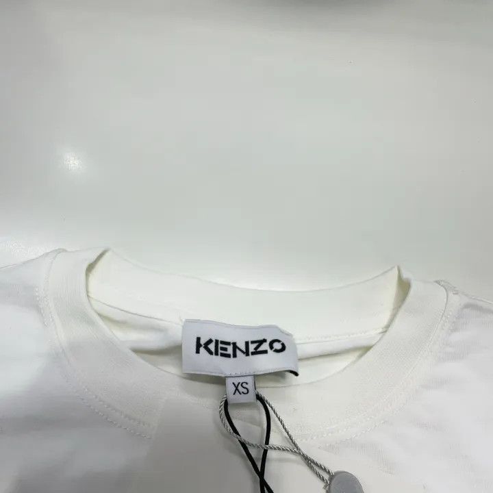 Kenzo KENZO White Short-Sleeve Embroidered T-Shirt -2507 Size XS / US 0-2 / IT 36-38 - 4 Thumbnail