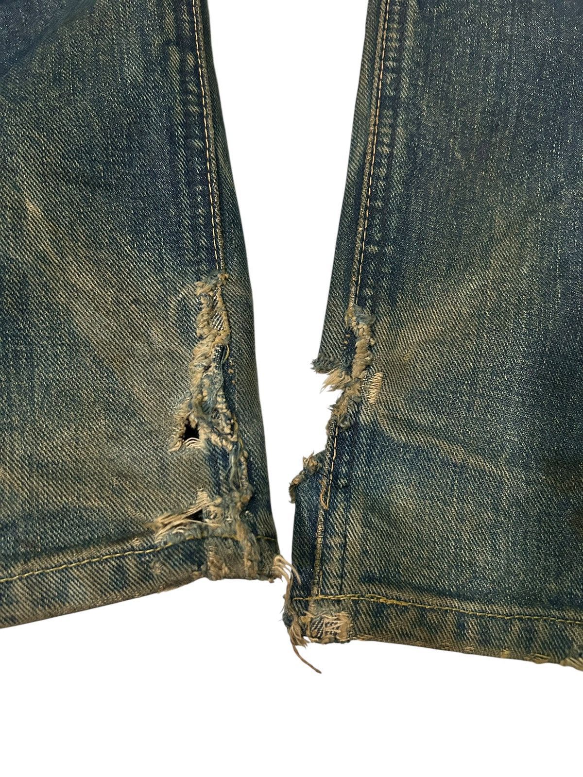 Japanese Brand × Kapital × Vintage Rusty SugarCane Selvedge Distressed Denim Jeans Size US 30 / EU 46 - 13 Thumbnail
