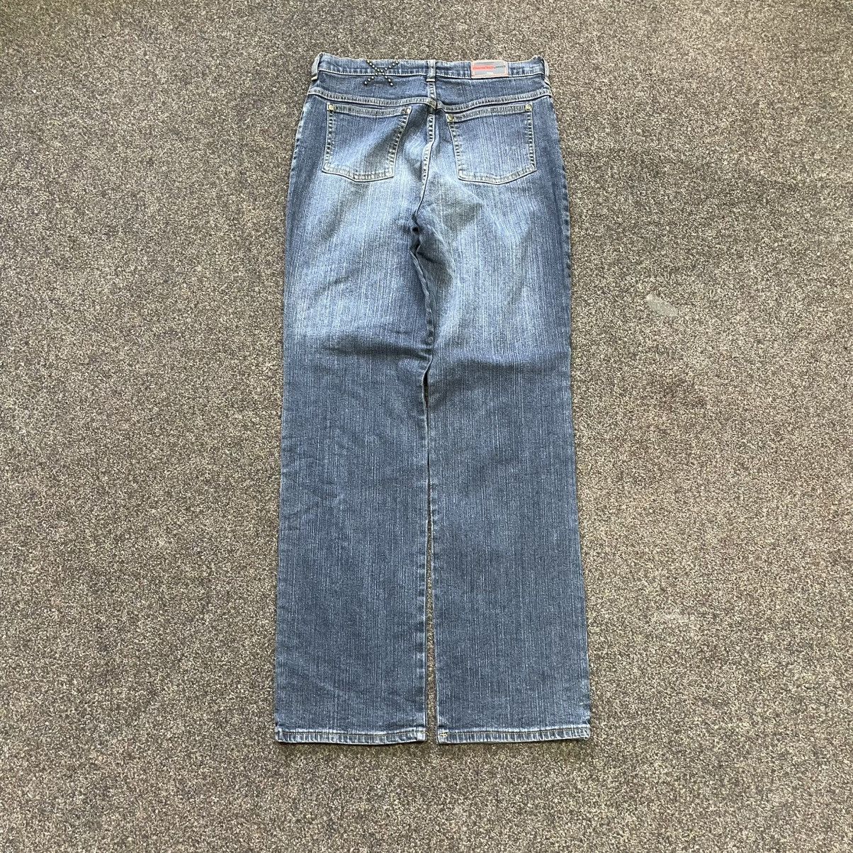 Vintage Vintage Y2K Baggy Wide Leg Distressed Jeans Skate Grunge Size 34" / US 12 / IT 48 - 2 Thumbnail