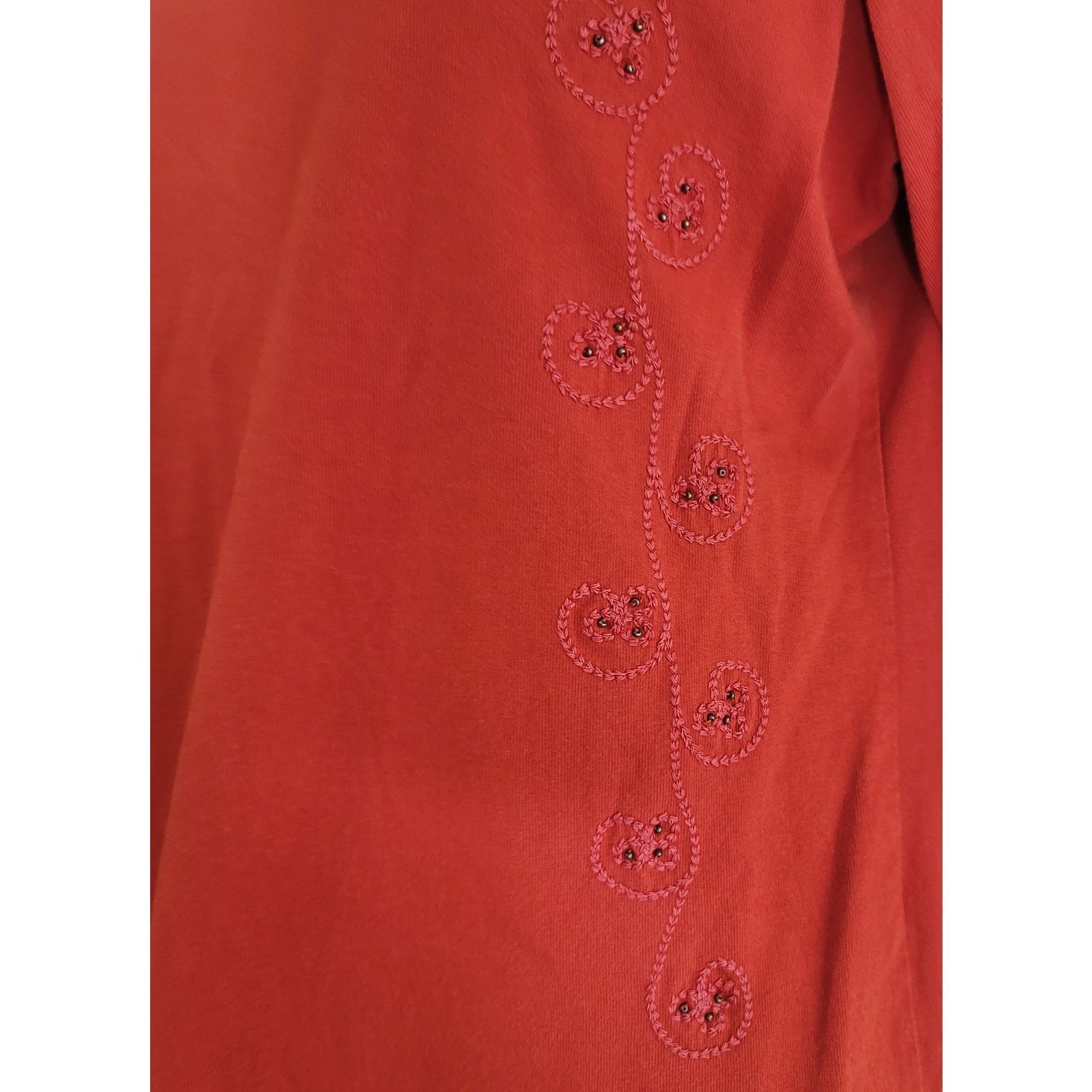 Other Villager Sport Red Embroidered Beaded Detail Small Size S / US 4 / IT 40 - 2 Thumbnail