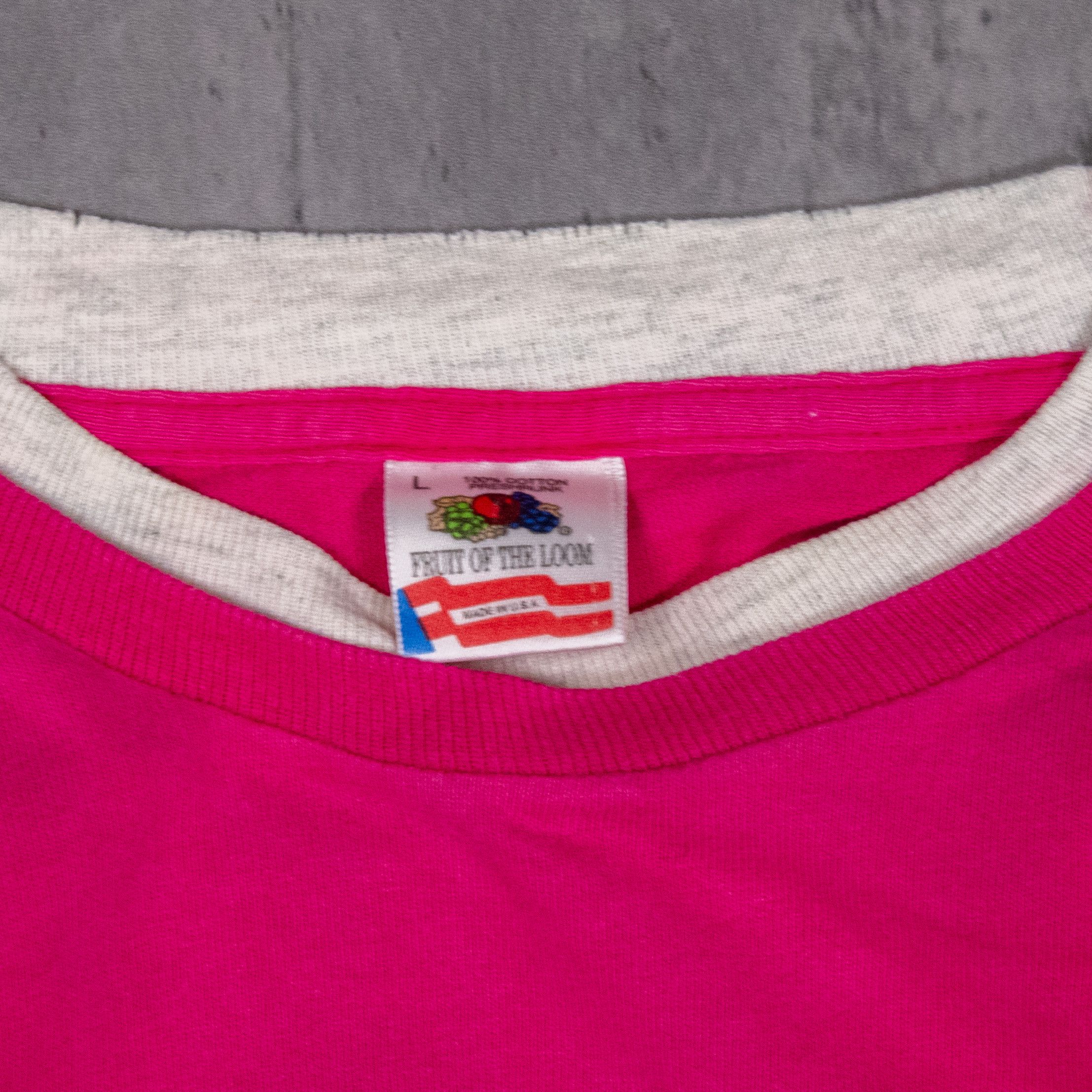 Vintage Vintage 1990s Fruit Of The Loom Two Neck Single Stitch Tee Size US M / EU 48-50 / 2 - 5 Thumbnail