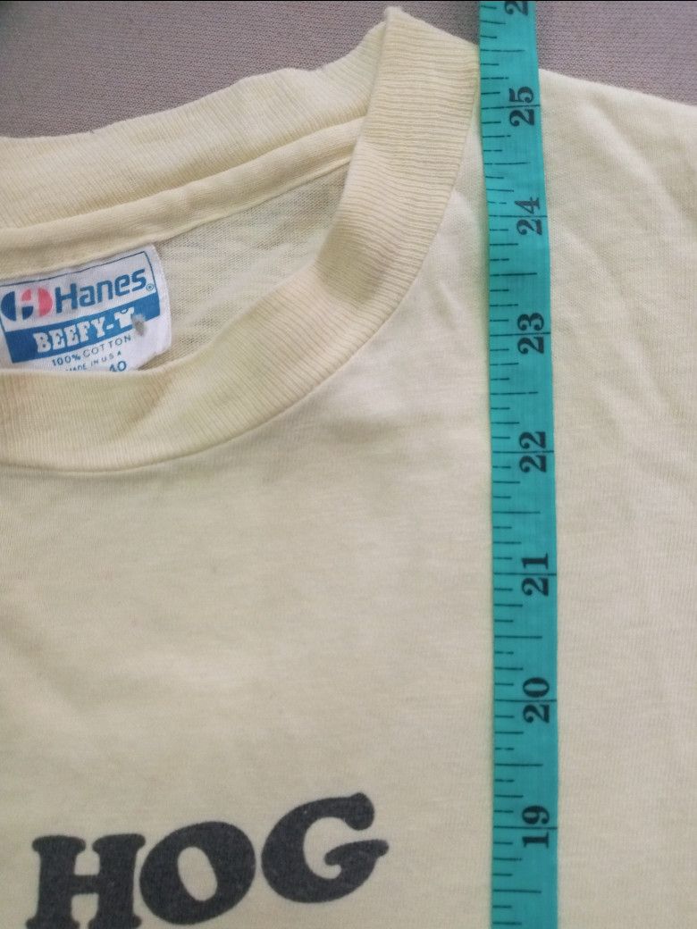 Vintage Vintage 1987 single stitch Hanes tee : OINK Roadhog Size US M / EU 48-50 / 2 - 6 Thumbnail