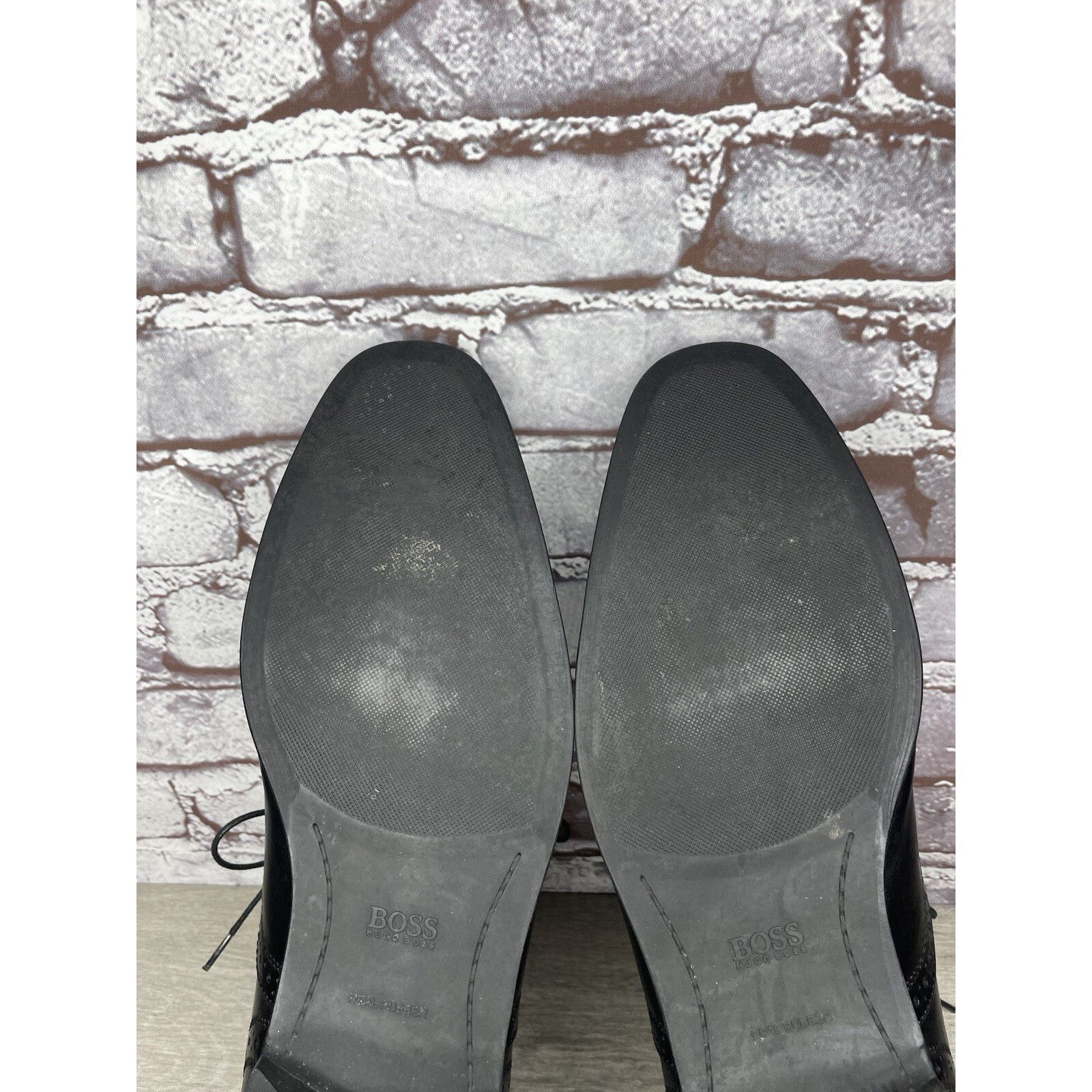 Hugo Boss Boss Hugo Boss Black Leather Wingtip Oxfords Dress Shoes Men Size US 12 / EU 45 - 21 Thumbnail
