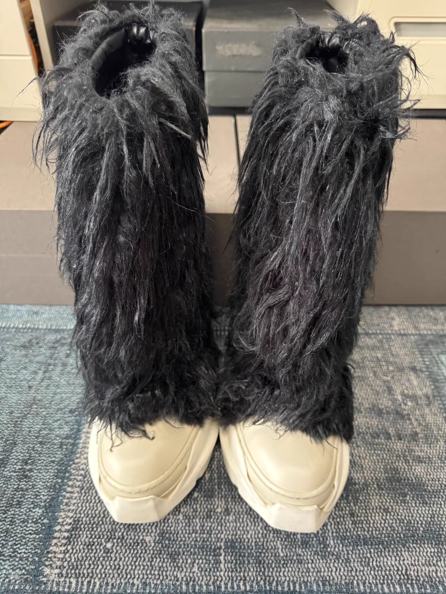 Rick Owens Rick Owens Thick Sole Fur Boots Size US 10 / IT 40 - 5 Thumbnail