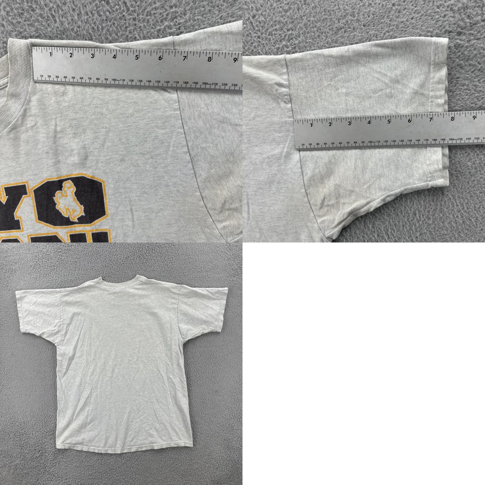 Fruit Of The Loom VINTAGE Fruit Of the Loom Heavy Adult XL Heather Gray Shirt WYO Rugby 90s Y2K Mens Shirt XL Gray 90s Size US XL / EU 56 / 4 - 9 Thumbnail