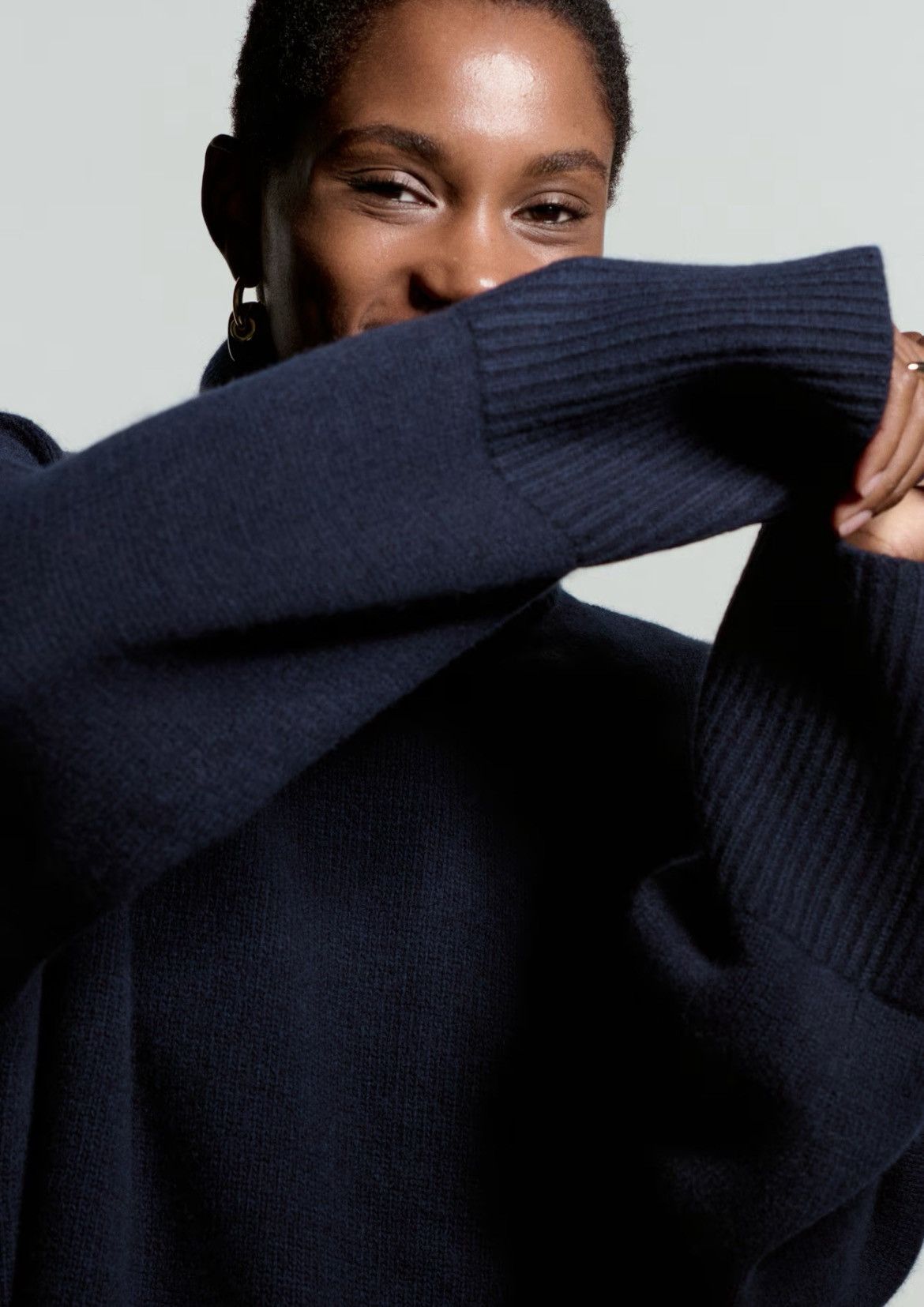 H&M H&M cashmere Blend Turtleneck Sweater Navy Size L / US 10 / IT 46 - 2 Thumbnail
