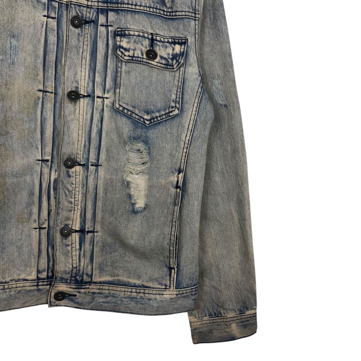 Japanese Brand 📌Distressed Biker Denim Jacket Punk Style INC Issey Miyake Size US S / EU 44-46 / 1 - 6 Thumbnail