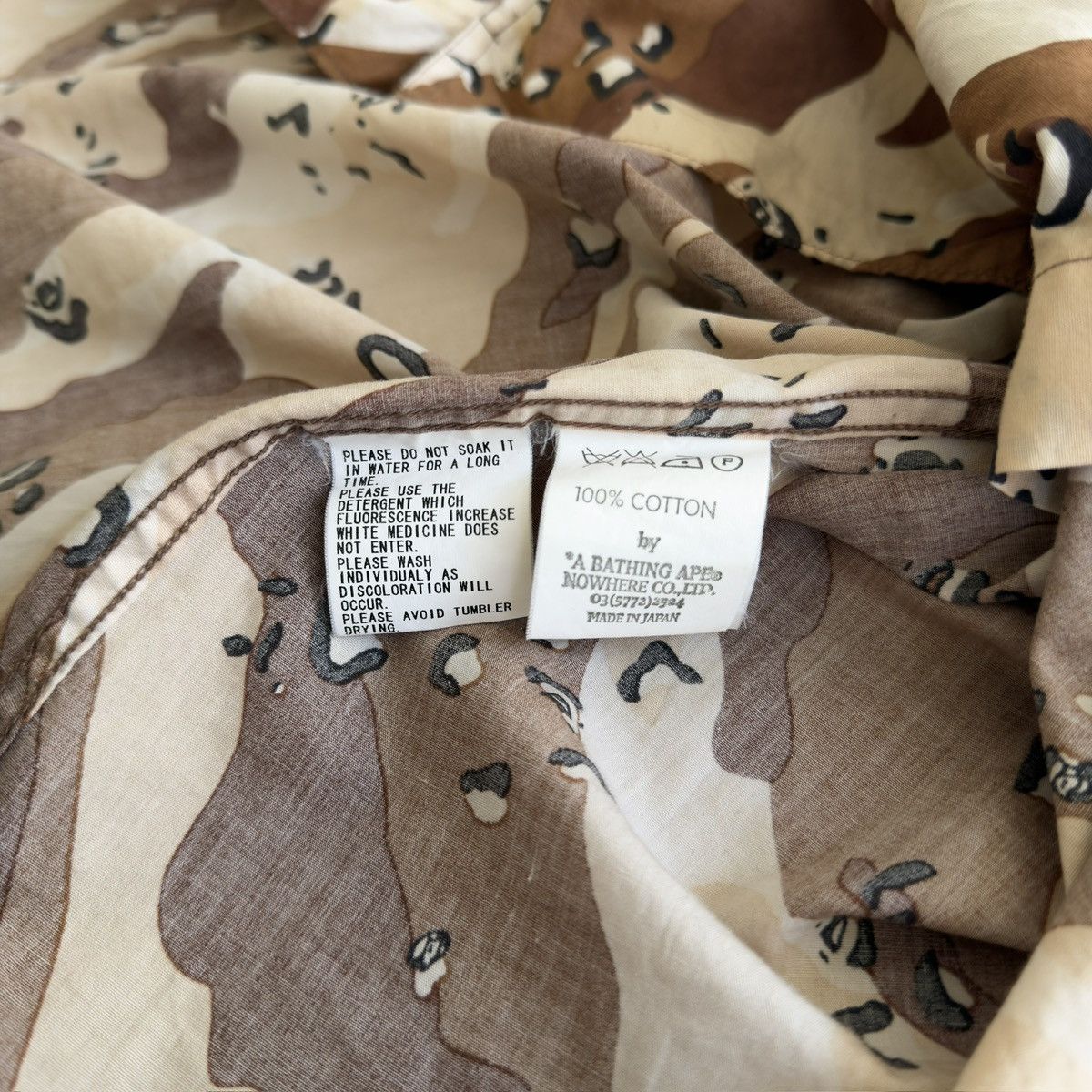 Bape SS2002 Desert Ape Camo Button Up Shirt Size US M / EU 48-50 / 2 - 9 Thumbnail
