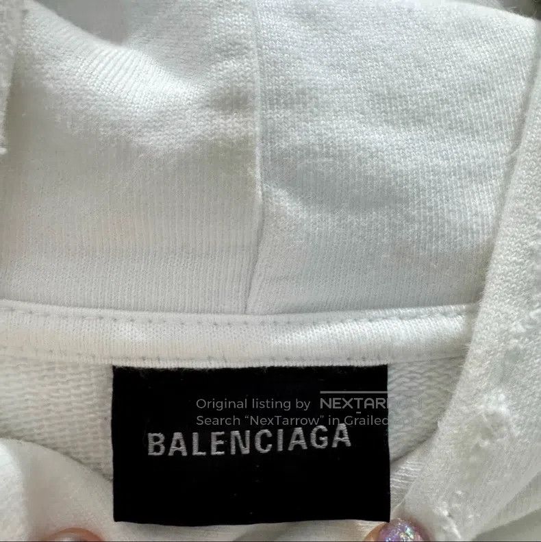 Balenciaga Balenciaga White graffiti letter logo hooded sweater Size US S / EU 44-46 / 1 - 4 Thumbnail