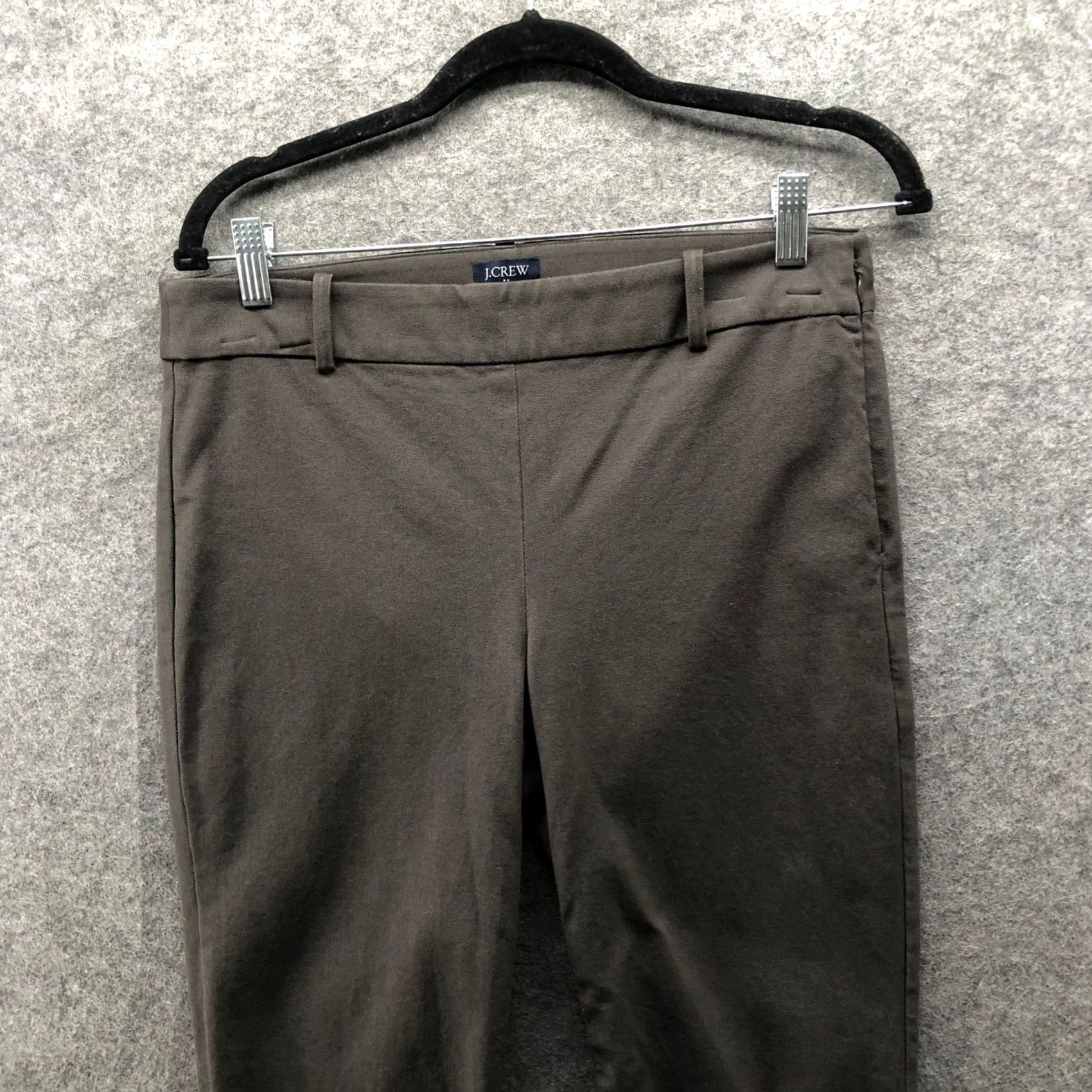 J.Crew J.CREW Winnie Pant Womens 8 Brown Skinny Rise Mid Stretch Cotton Blend Twill Side Zip Pockets Slim Leg Dress Pants - Vintage: No Size 30" / US 8 / IT 44 - 3 Thumbnail