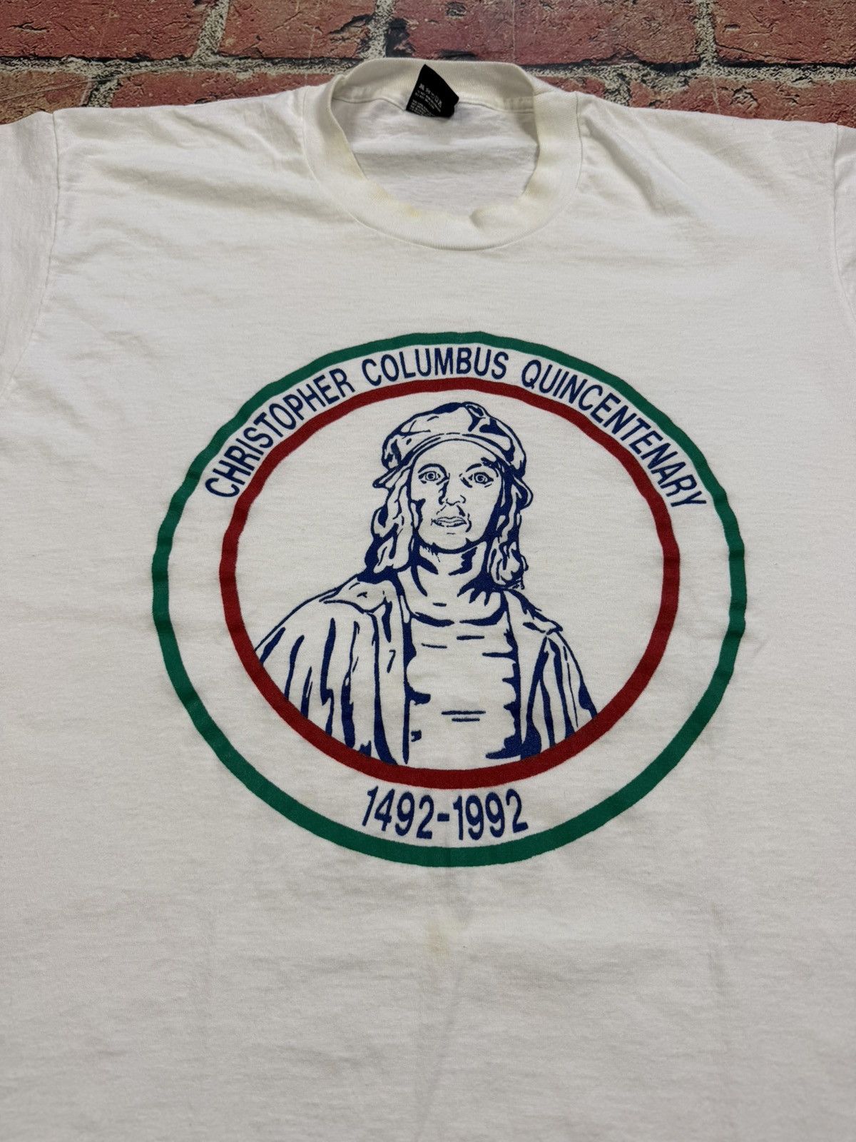 Vintage Vintage 1992 Christopher Columbus T Shirt Quincentenary Size US XL / EU 56 / 4 - 2 Thumbnail