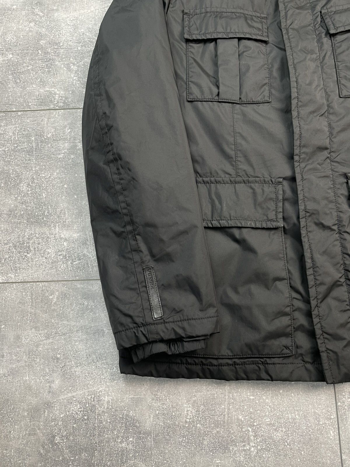Prada Prada Shearling Collar Flight Jacket Black Tab Size US L / EU 52-54 / 3 - 10 Thumbnail