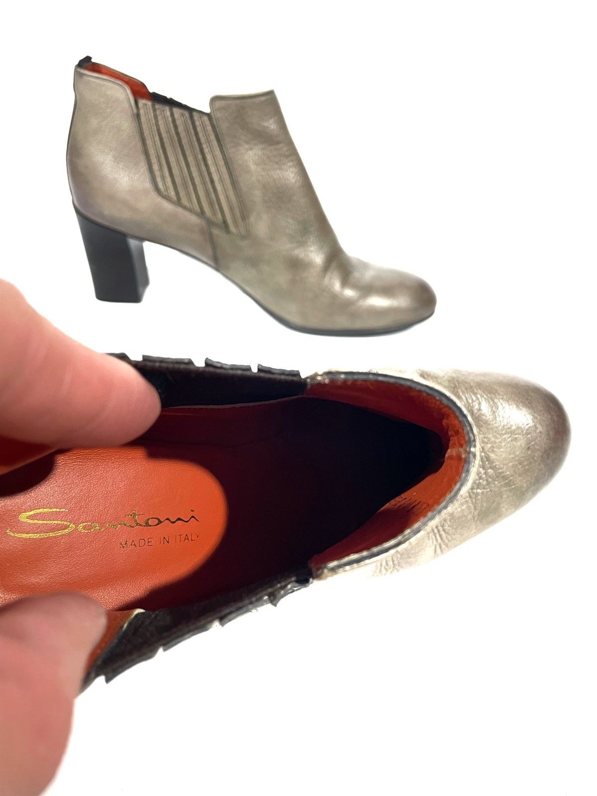 Santoni Santoni Women Leather Ankle Boots Size 36.5 Made In Italy Size US 6.5 / IT 36.5 - 12 Thumbnail
