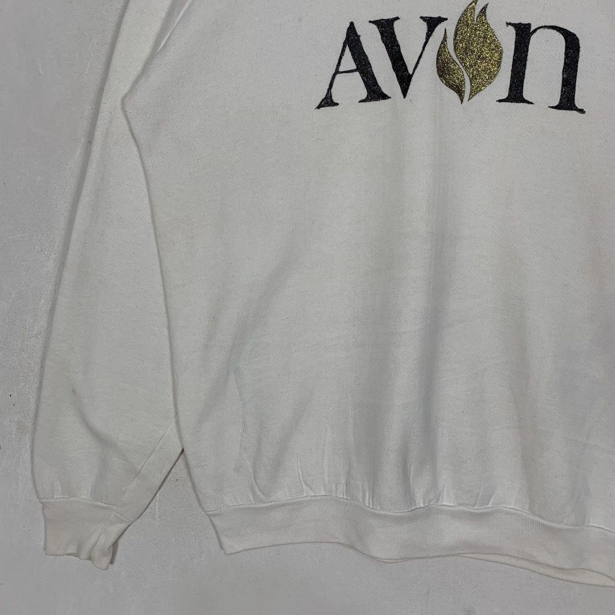Vintage Vintage Fruit Of The Loom Avon Big Logo Flame sweatshirt Size M / US 6-8 / IT 42-44 - 3 Thumbnail