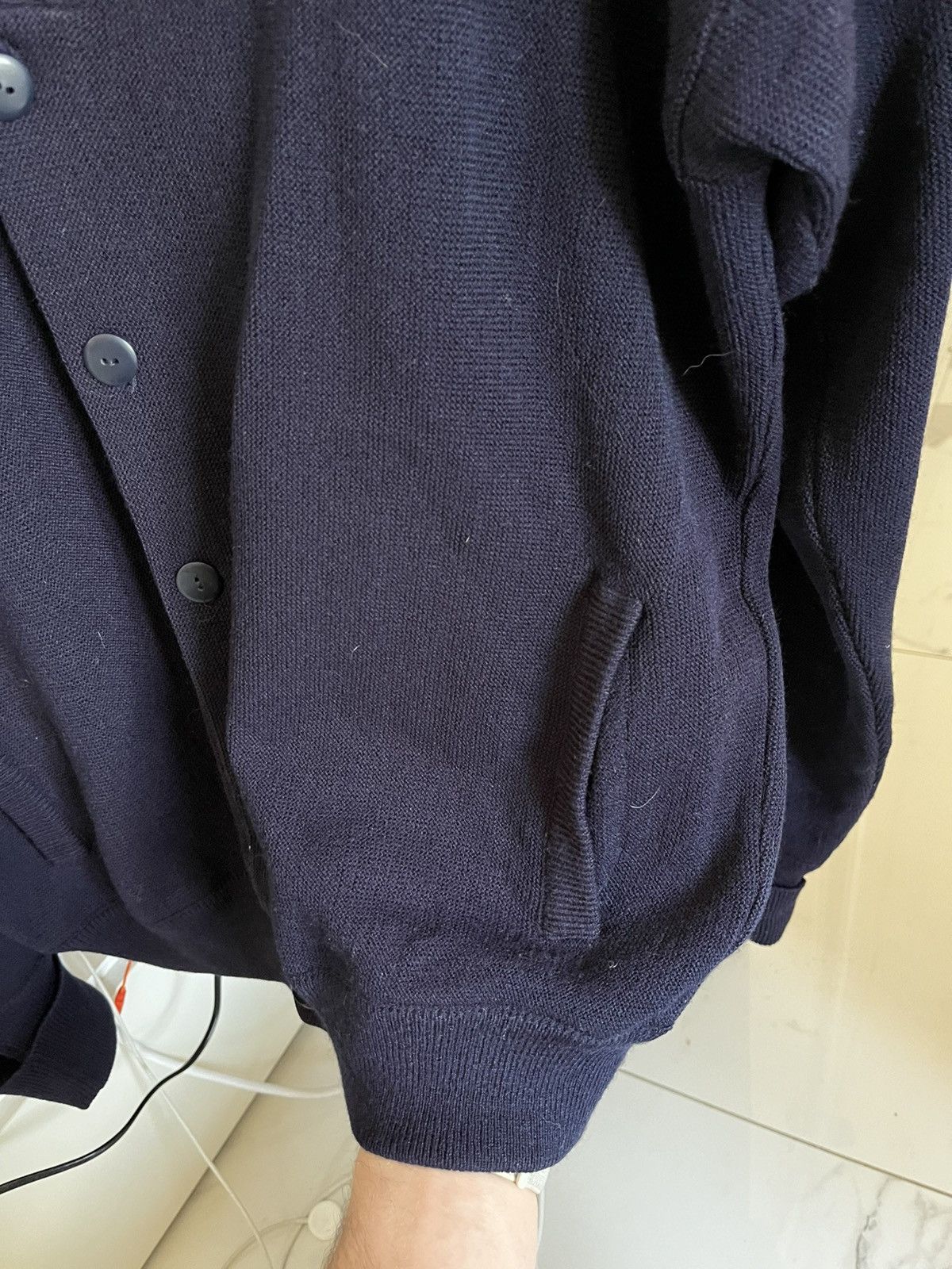 Lacoste Vintage Lacoste Navy Cardigan 90s Classic Logo Made in Spain Size US XL / EU 56 / 4 - 7 Thumbnail