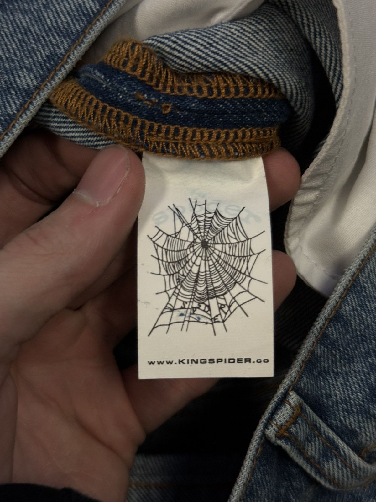 Sp5der Sp5der Worldwide Beluga Denim Jeans Size 32 (NEW) Size US 32 / EU 48 - 10 Thumbnail