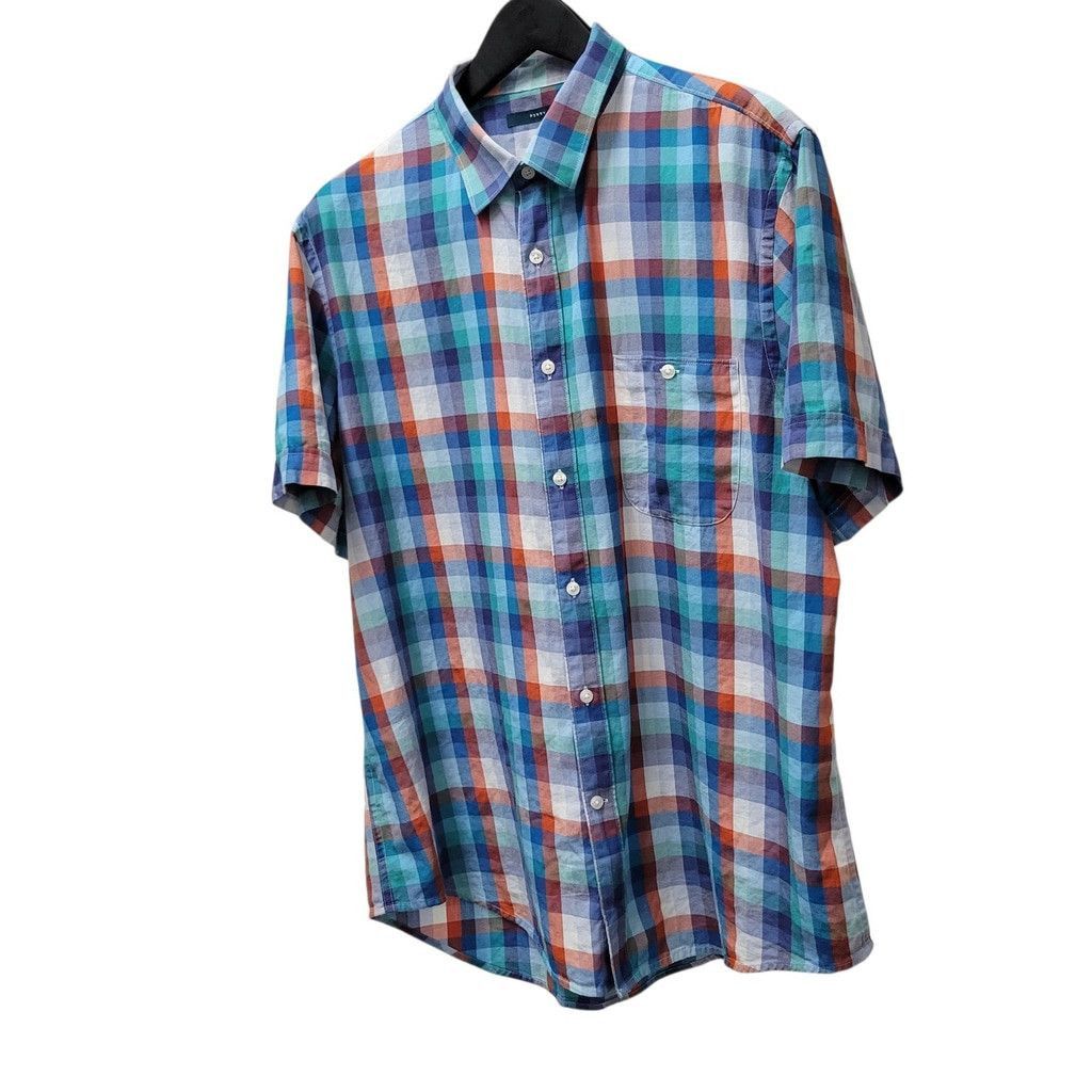 Perry Ellis Perry Ellis Men's Checkered Short-Sleeves Button-Up Shirt XL Size US XL / EU 56 / 4 - 4 Thumbnail